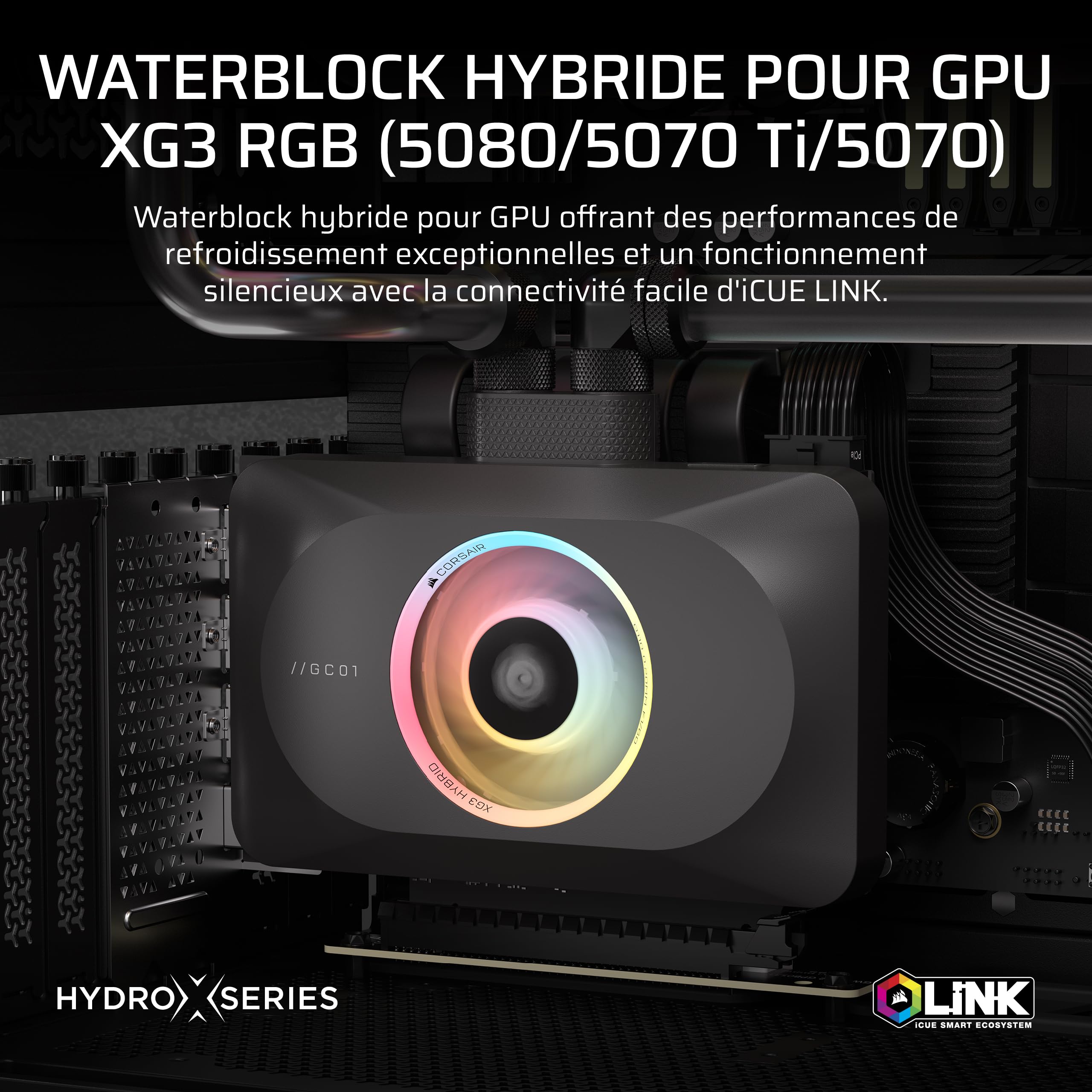 corsair-xg3-rgb-hybride-waterblock-gpu-rtx-5080-5070-ti-5070-noir image 2