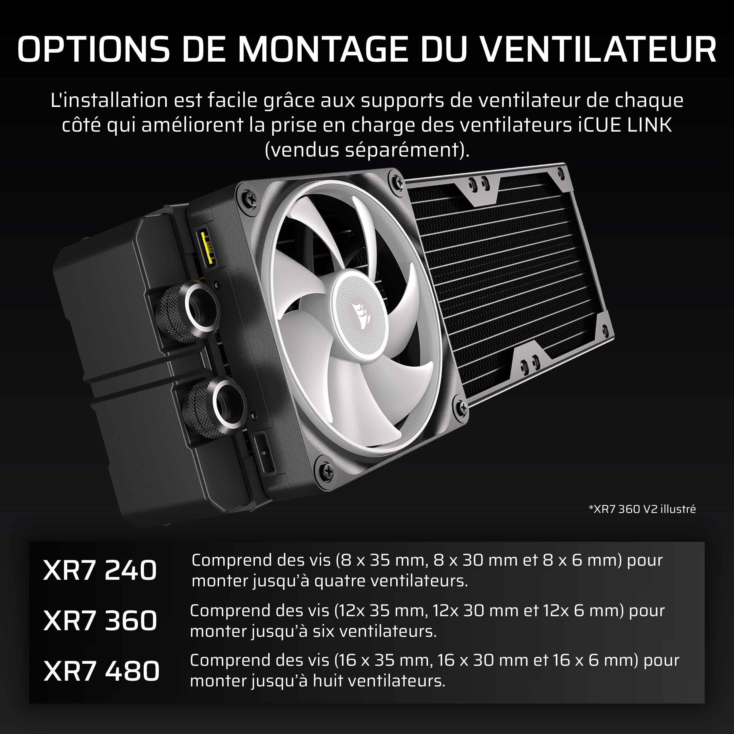 corsair-hydro-x-series-xr7-360mm-v2-radiateur-watercooling-custom-noir image 3