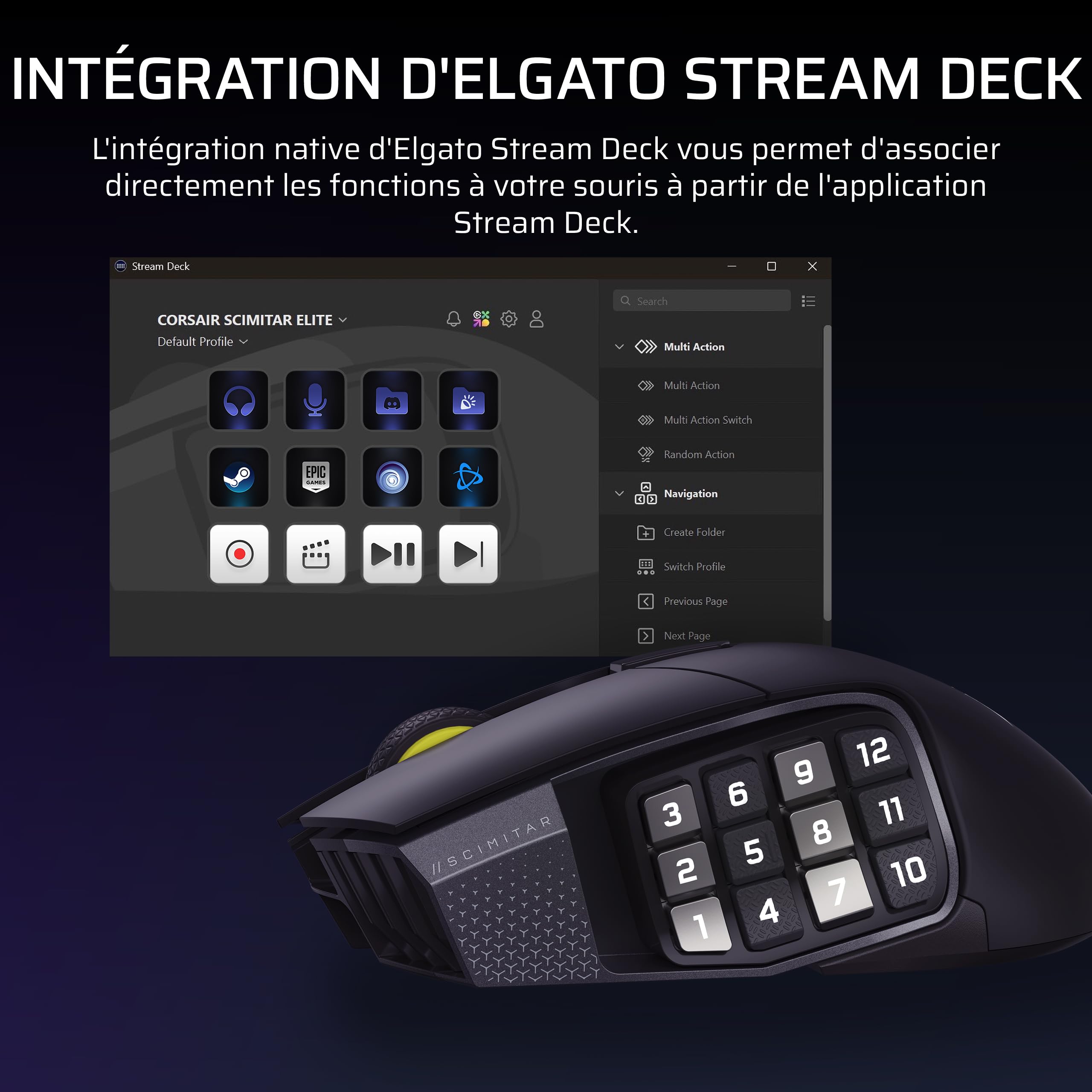 corsair-scimitar-elite-wireless-se-mmo-souris-gaming-gunmetal-33000-dpi image 4