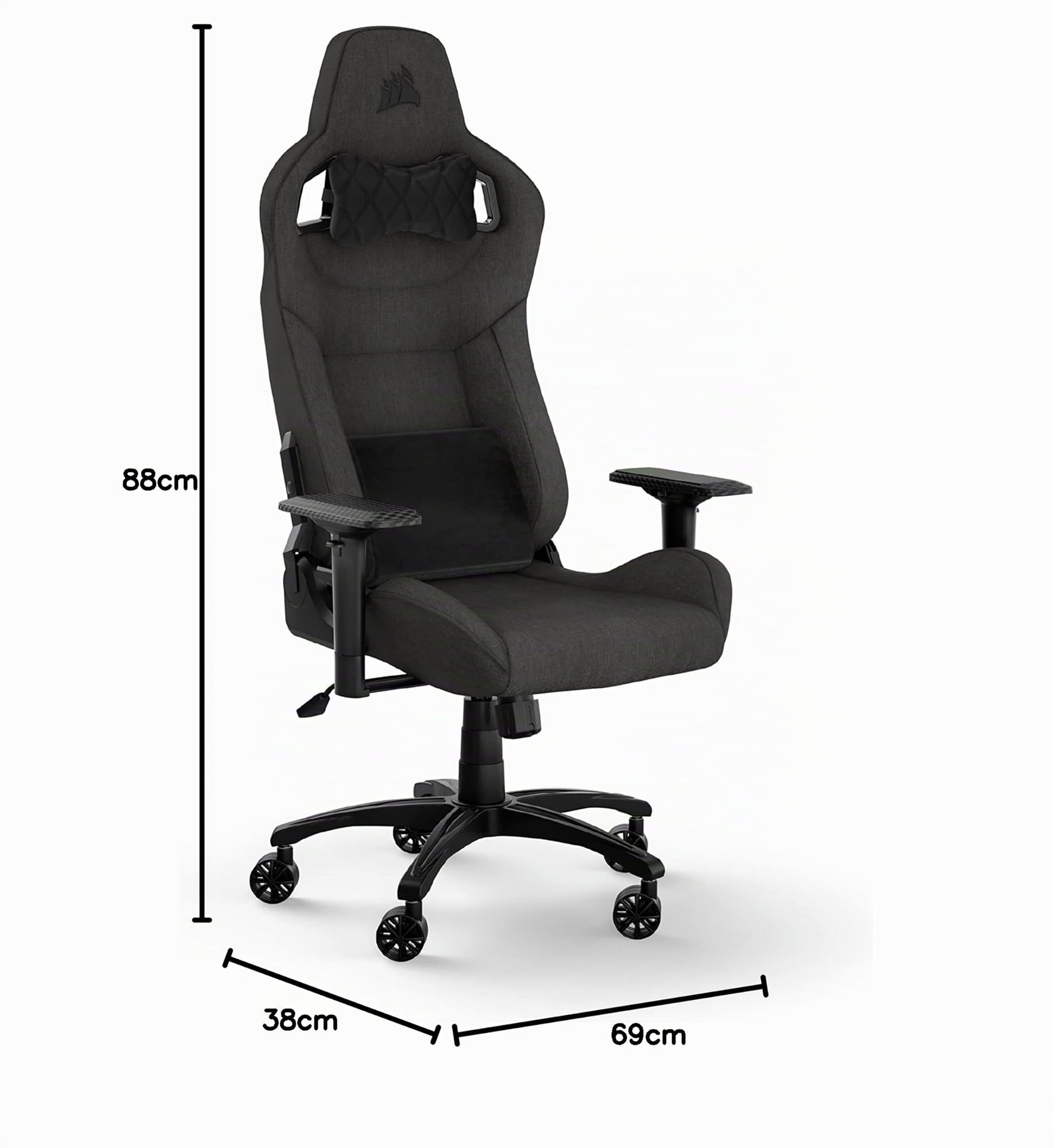 corsair-t3-rush-fabric-2023-fauteuil-gaming-tissu-anthracite image 3
