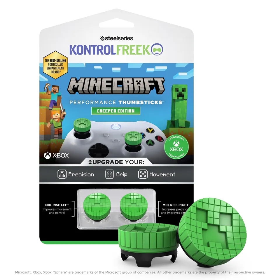 kontrolfreek-minecraft-creeper-edition-grips-manette-xbox-2x-mid-rise-6-5mm image 1