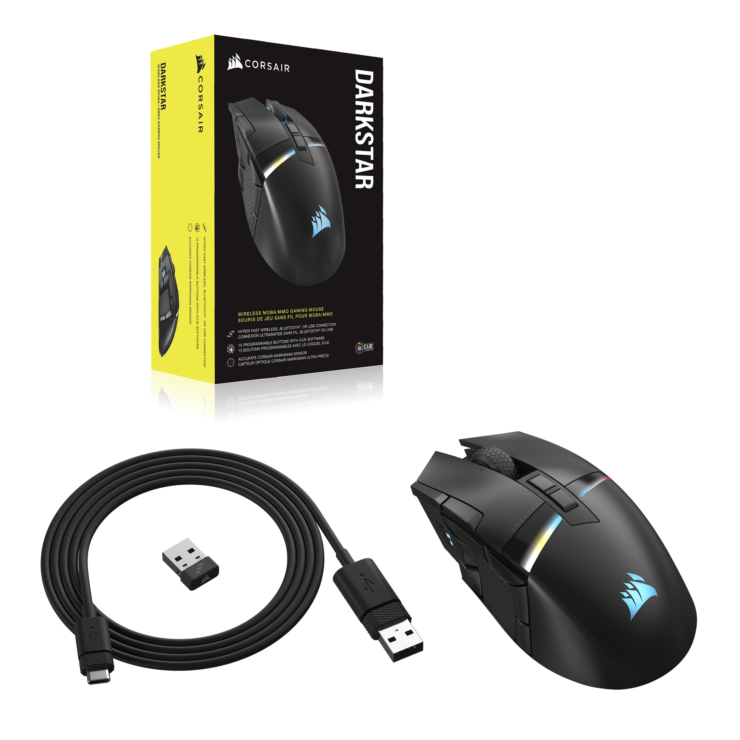 corsair-darkstar-rgb-wireless-souris-gaming-mmo-26-000-dpi-noir image 7