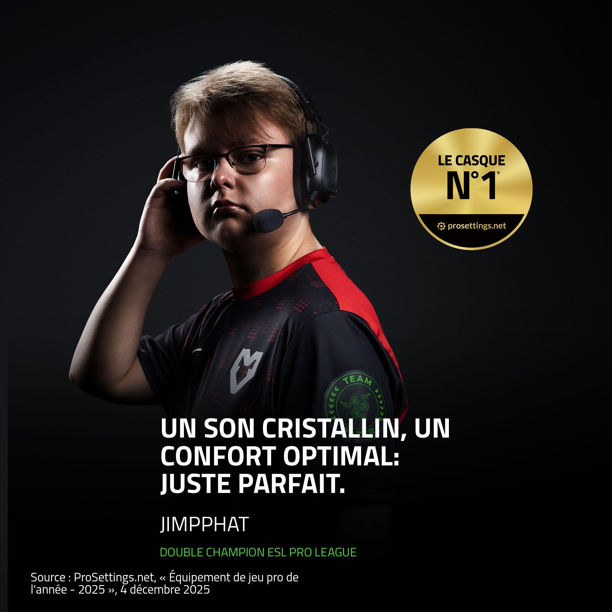 razer-blackshark-v2-pro-2023-casque-gaming-sans-fil-e-sports-premium-noir image 2