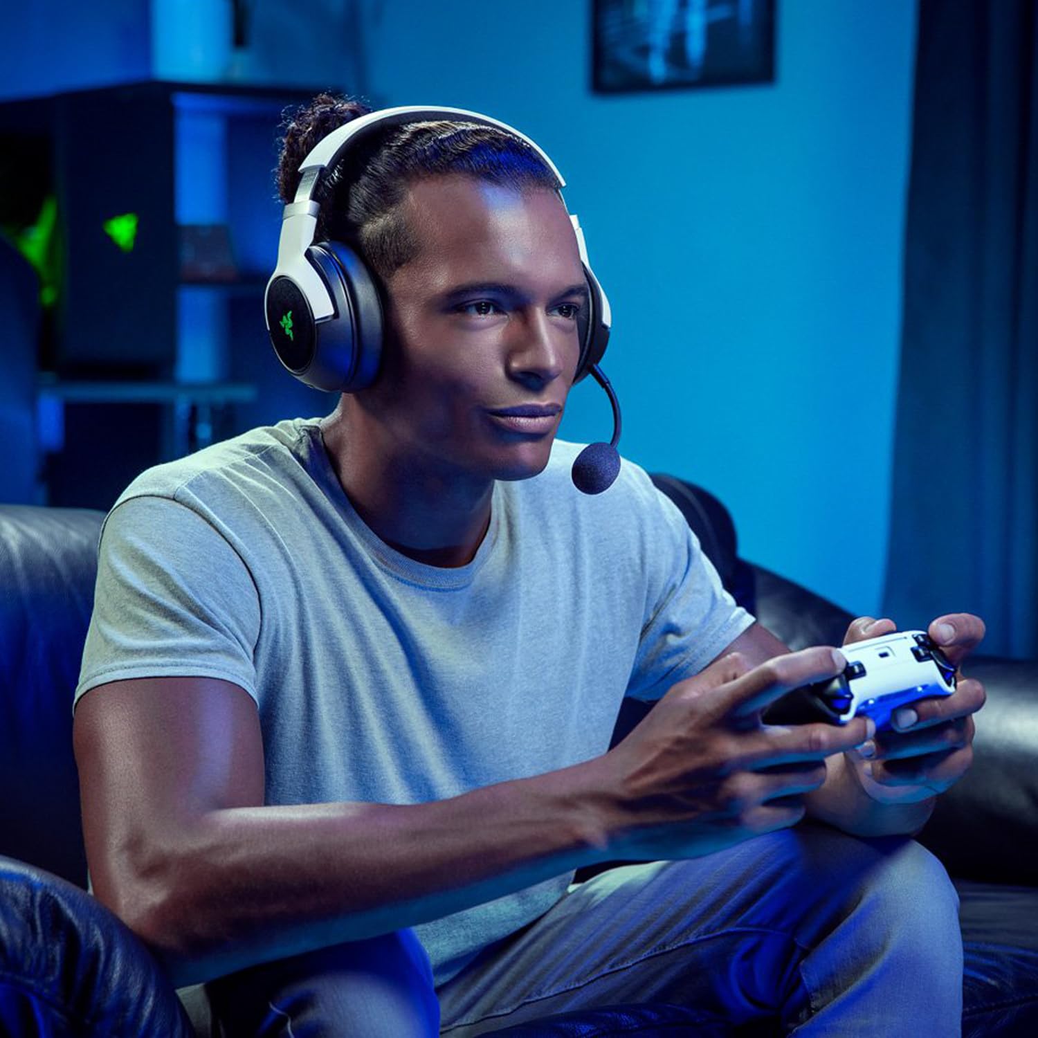 razer-kaira-pro-hyperspeed-casque-gaming-sans-fil-hypersense-noir-blanc image 2