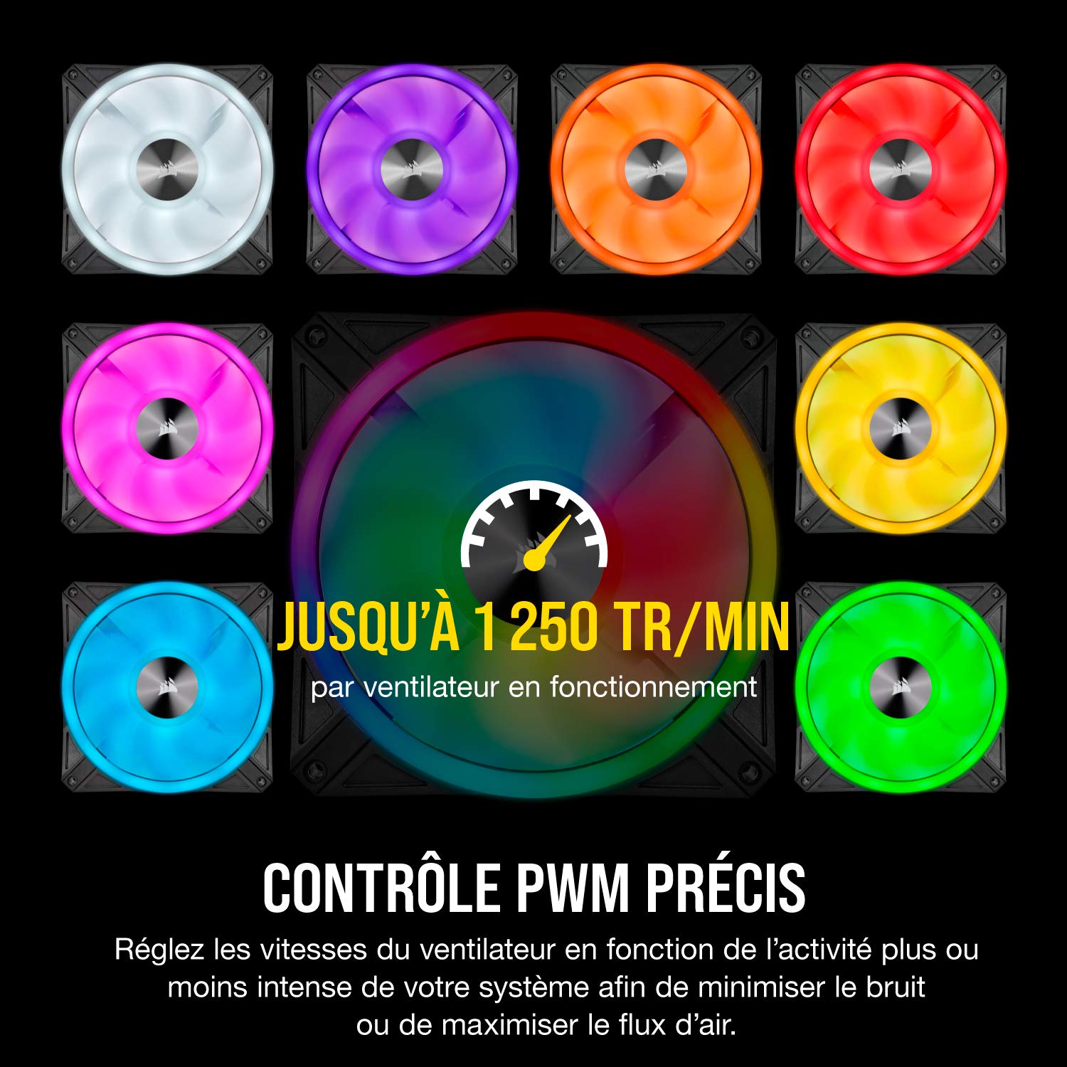 corsair-ql140-rgb-ventilateur-boitier-140-mm-pwm-noir image 6