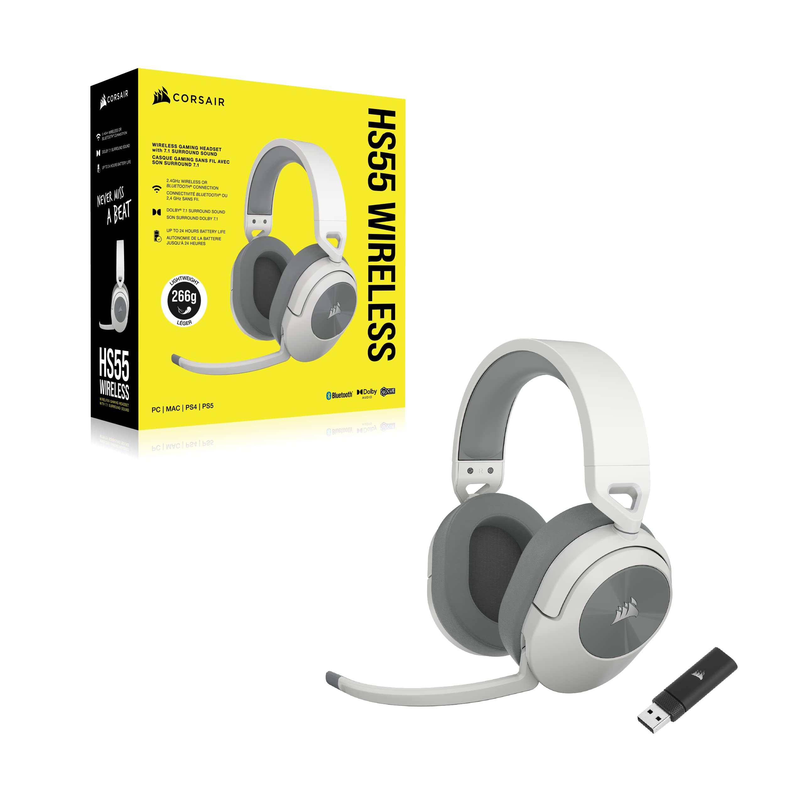 corsair-hs55-wireless-blanc-casque-gaming-7-1-sans-fil image 7