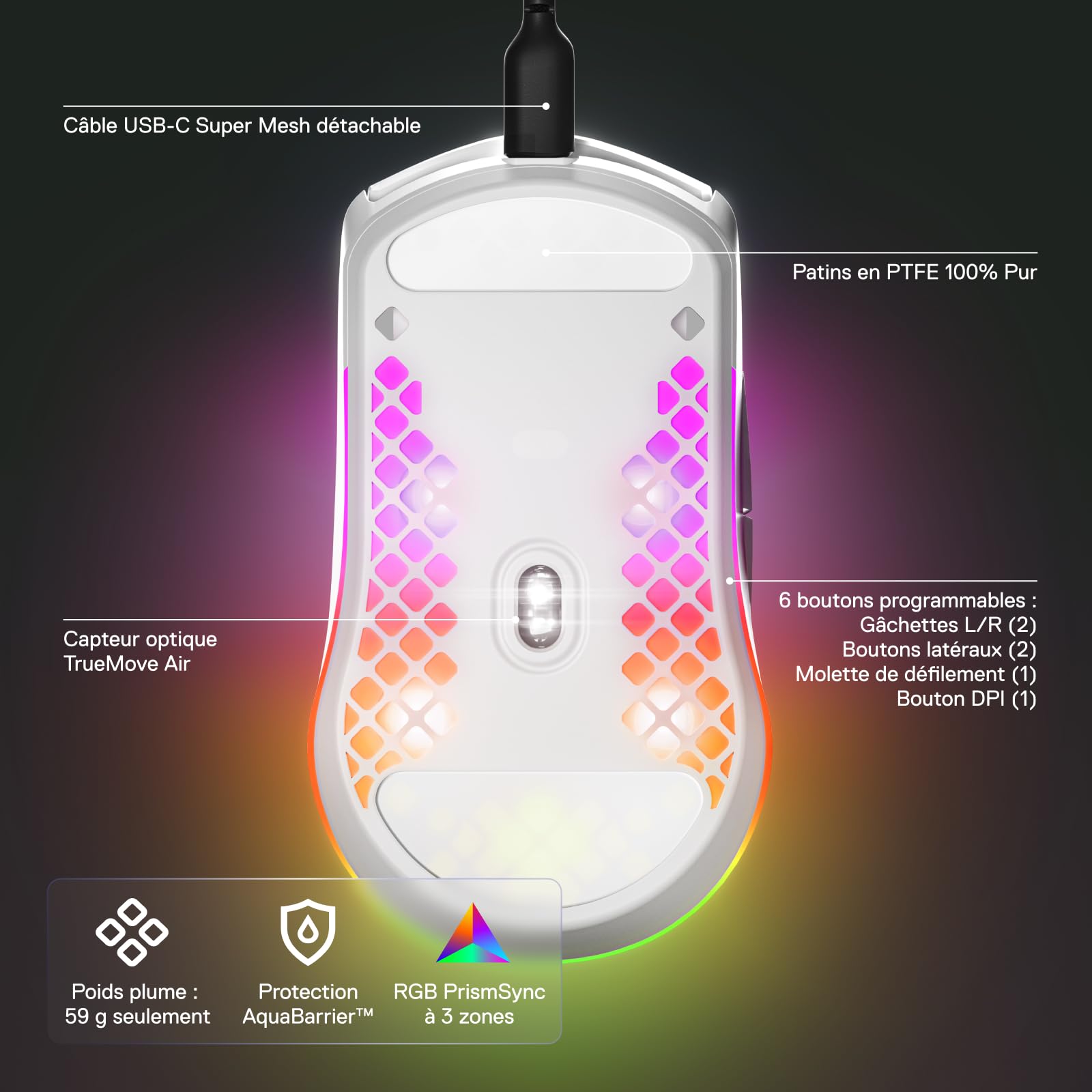 steelseries-aerox-3-souris-gaming-filaire-ultra-l-g-re-59g-snow image 4