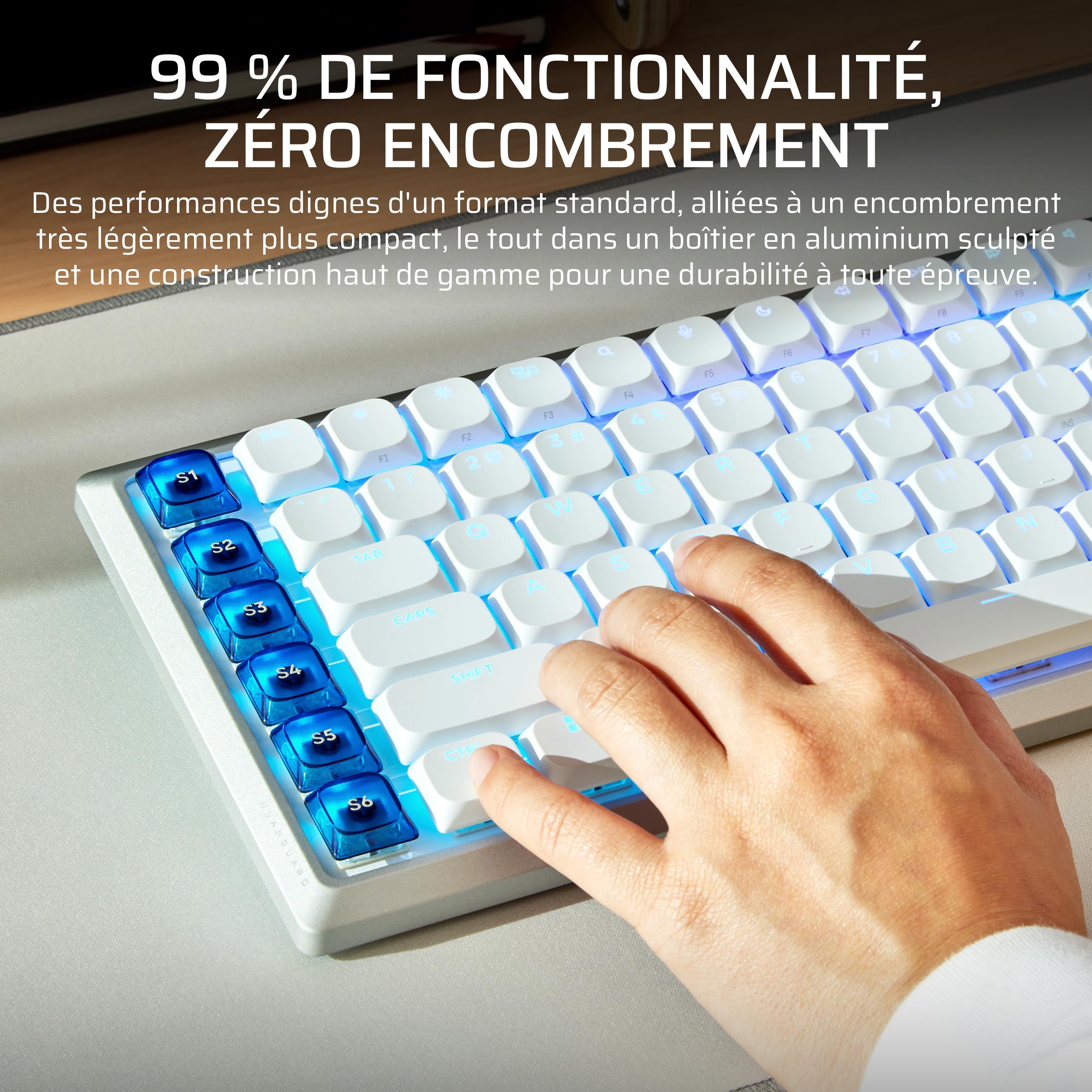 corsair-vanguard-air-99-wireless-clavier-gaming-rgb-azerty-fr-blanc-optique-m-ca image 3