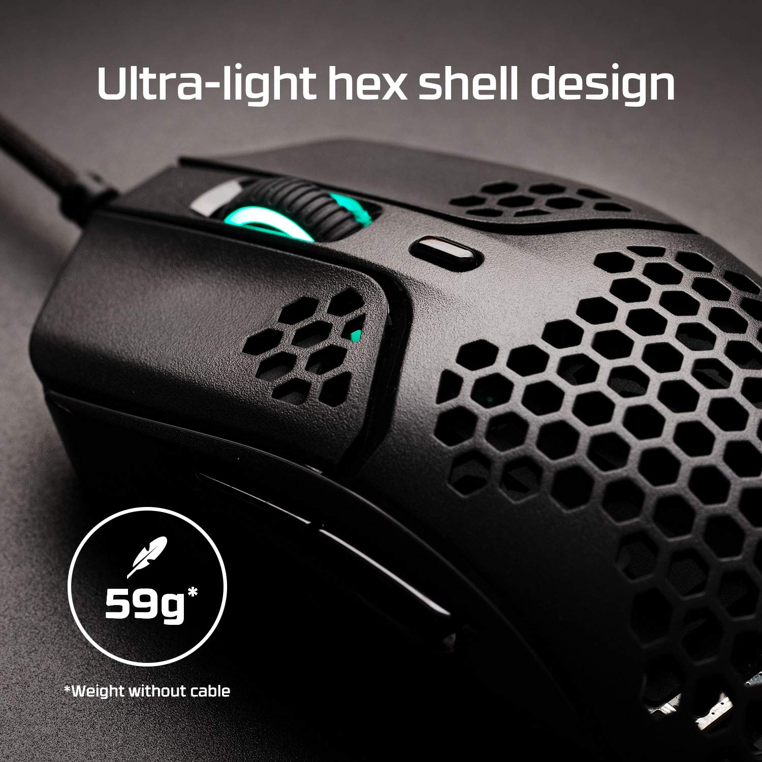 hyperx-pulsefire-haste-souris-gaming-ultral-g-re-59g-16000-dpi image 2