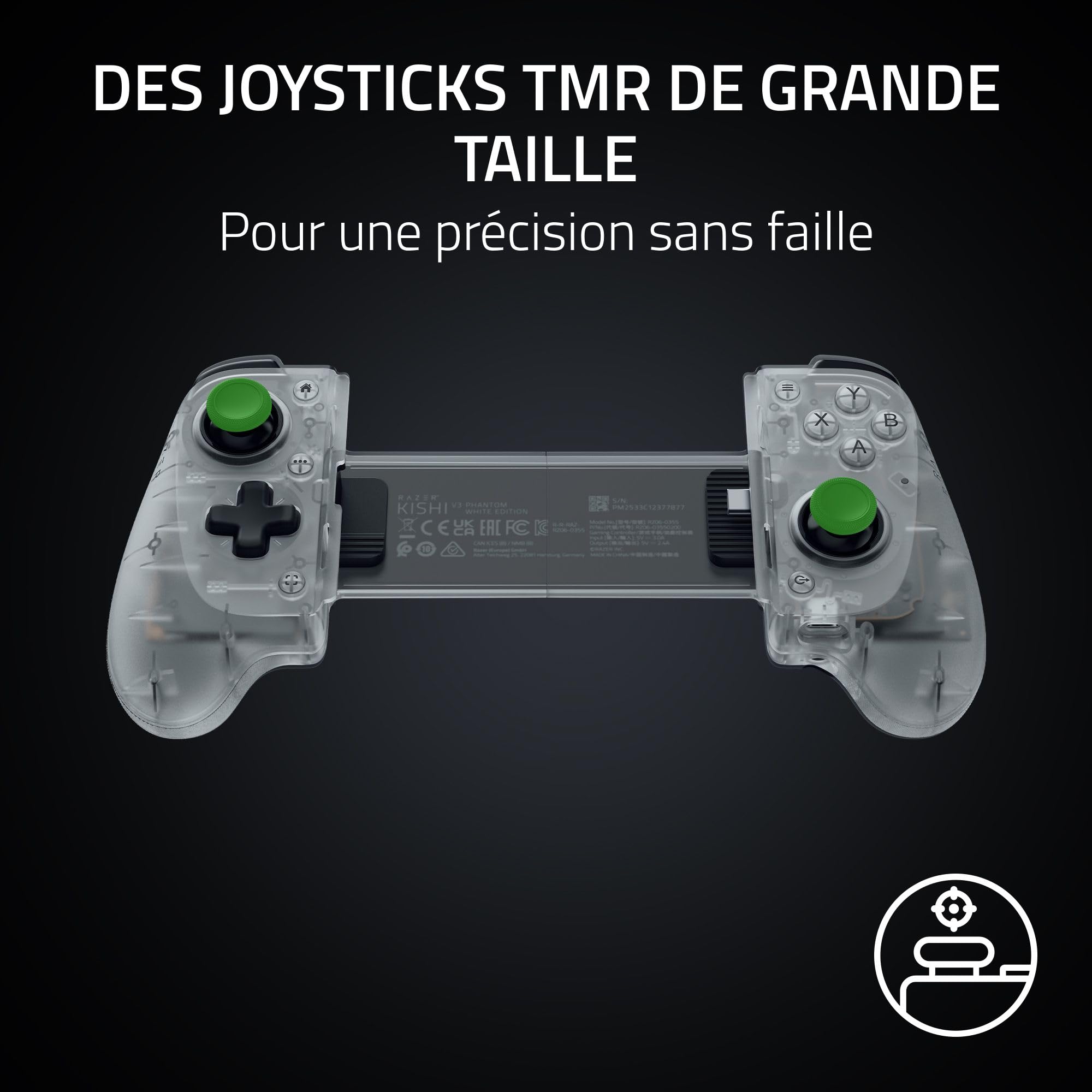 razer-kishi-v3-phantom-white-manette-mobile-usb-c-iphone-et-android image 5