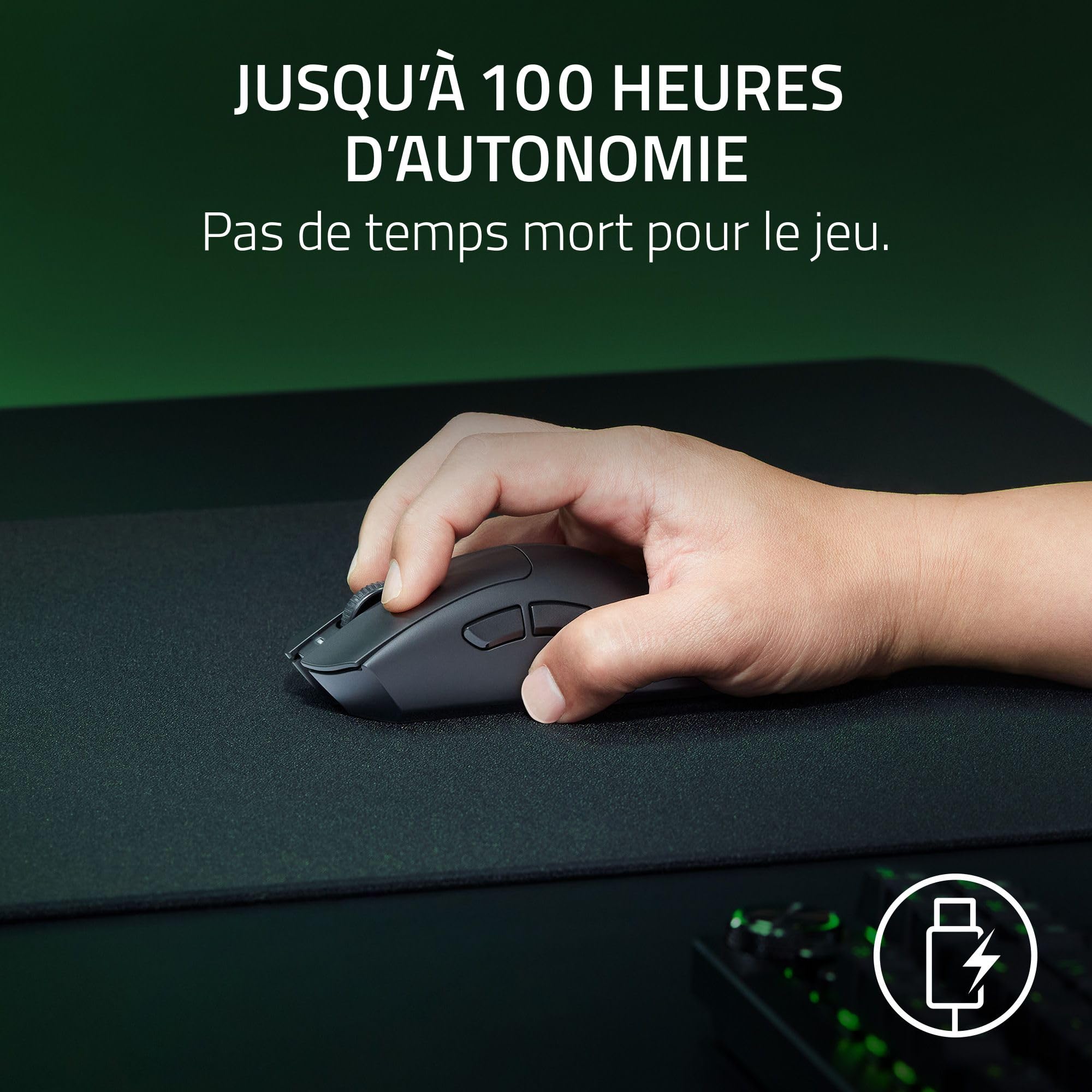 razer-deathadder-v3-hyperspeed-souris-gaming-sans-fil-55g-26k-dpi-noir image 4