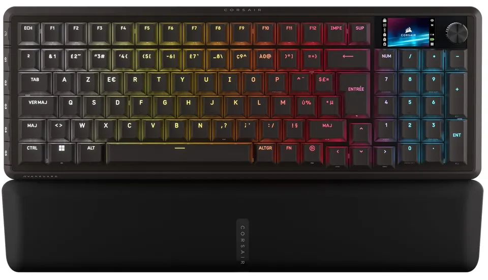 corsair-vanguard-96-wireless-clavier-gaming-96-azerty-hall-effect-8khz-noir image 1