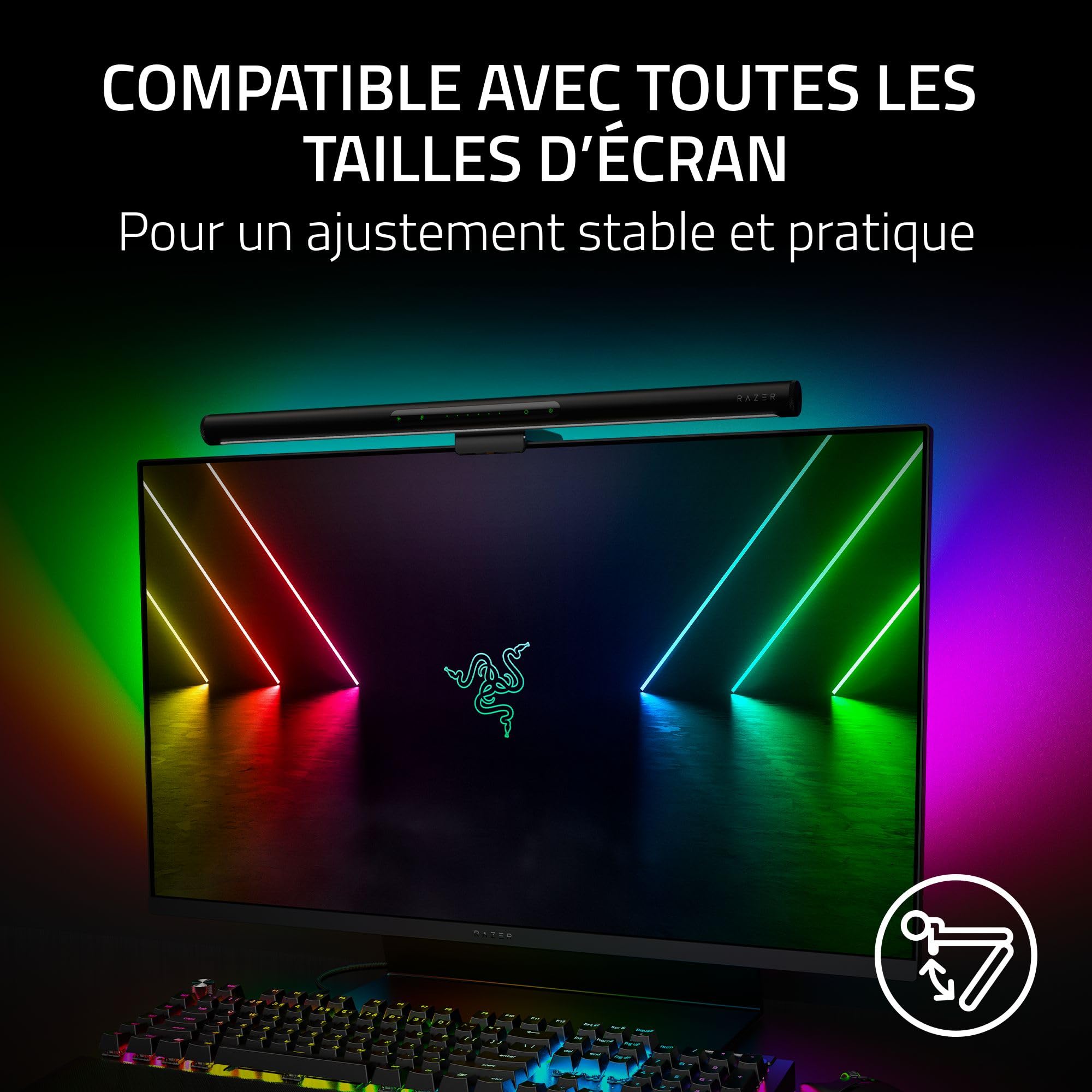 razer-aether-monitor-light-bar-barre-lumineuse-cran-usb-rgb-chroma-noir image 5
