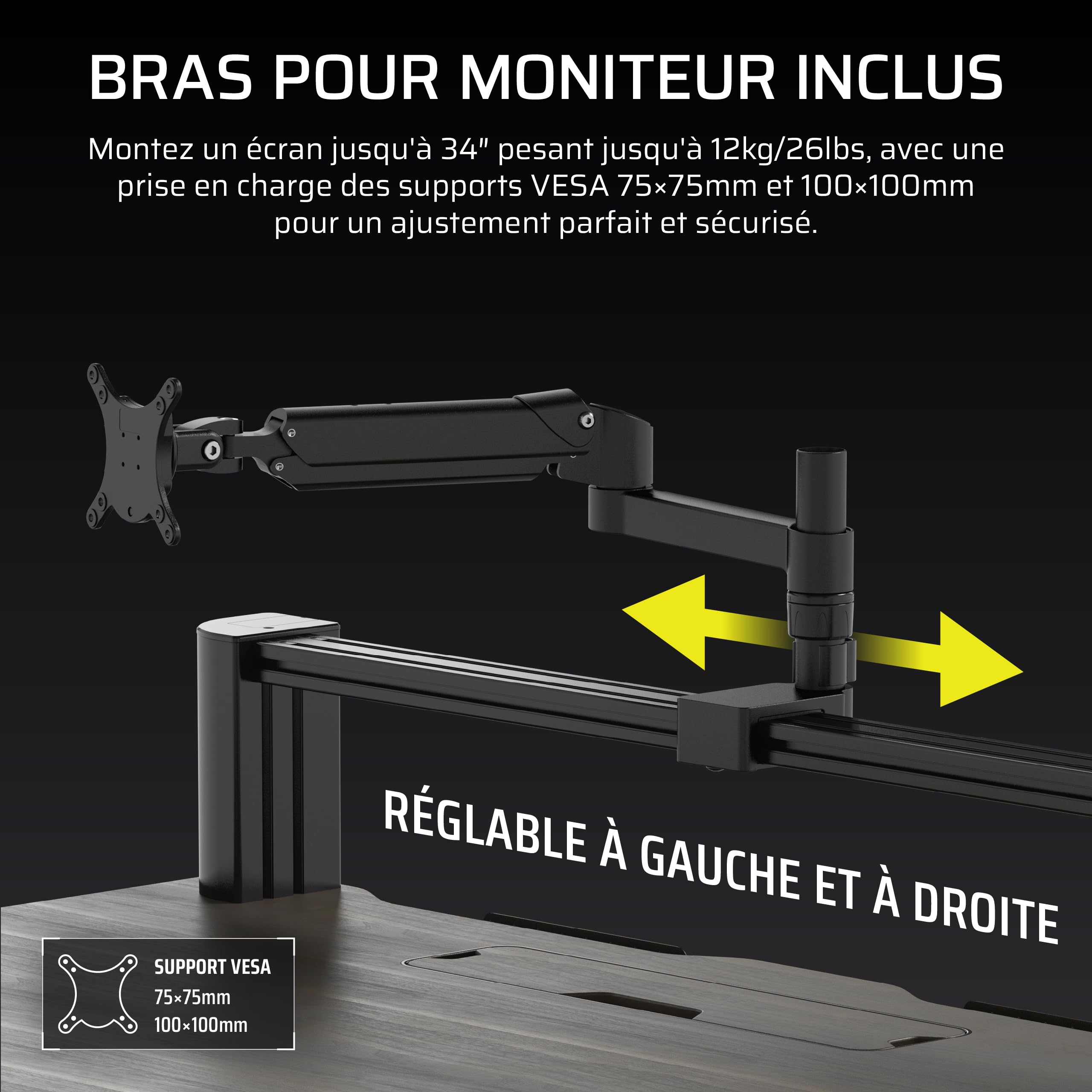 corsair-platform-4-elevate-bureau-gaming-lectrique-120x76-cm-noyer-fonc-bras-cra image 5