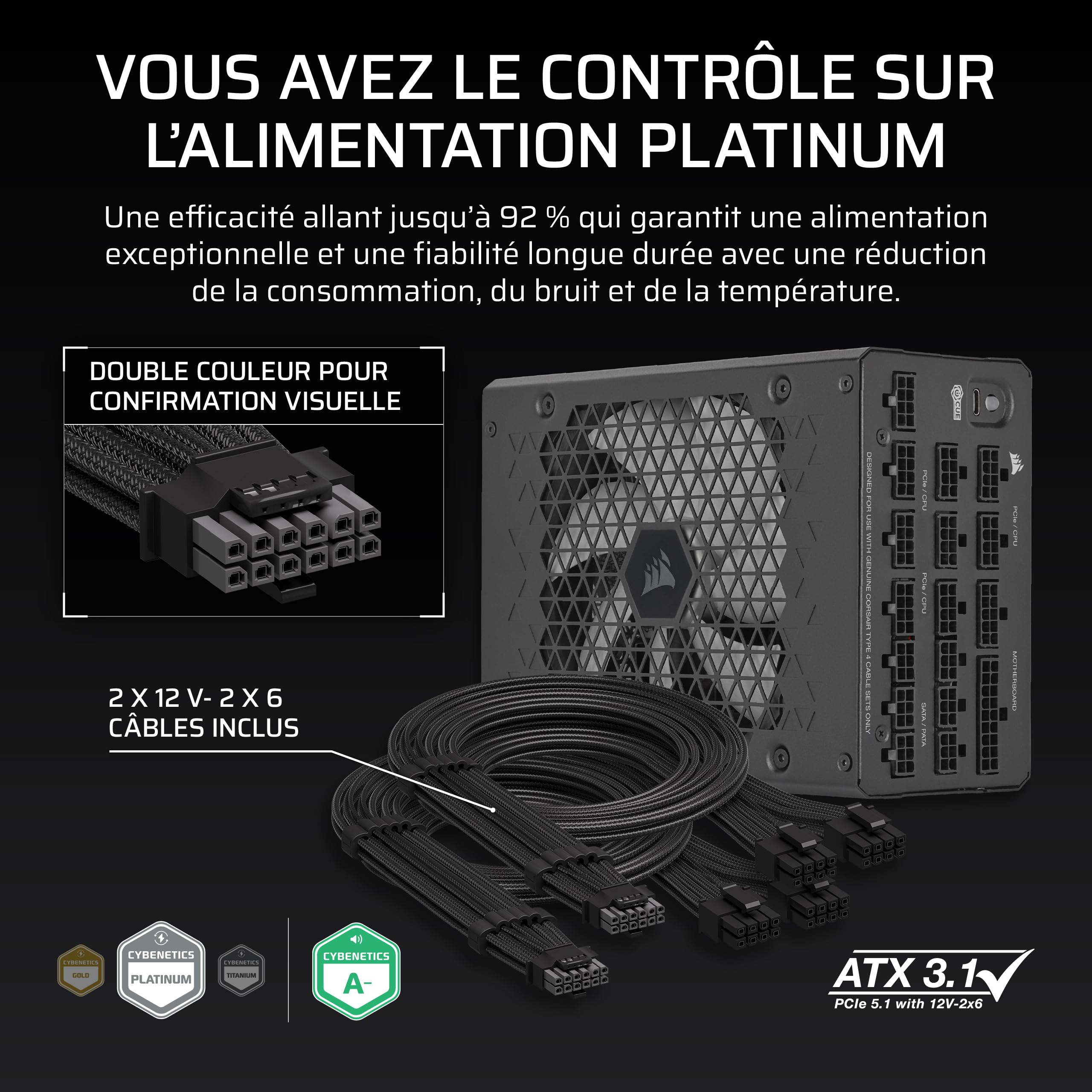 corsair-hx1500i-2025-alimentation-atx-1500w-modulaire-atx-3-1-pcie-5-1-platinum- image 4
