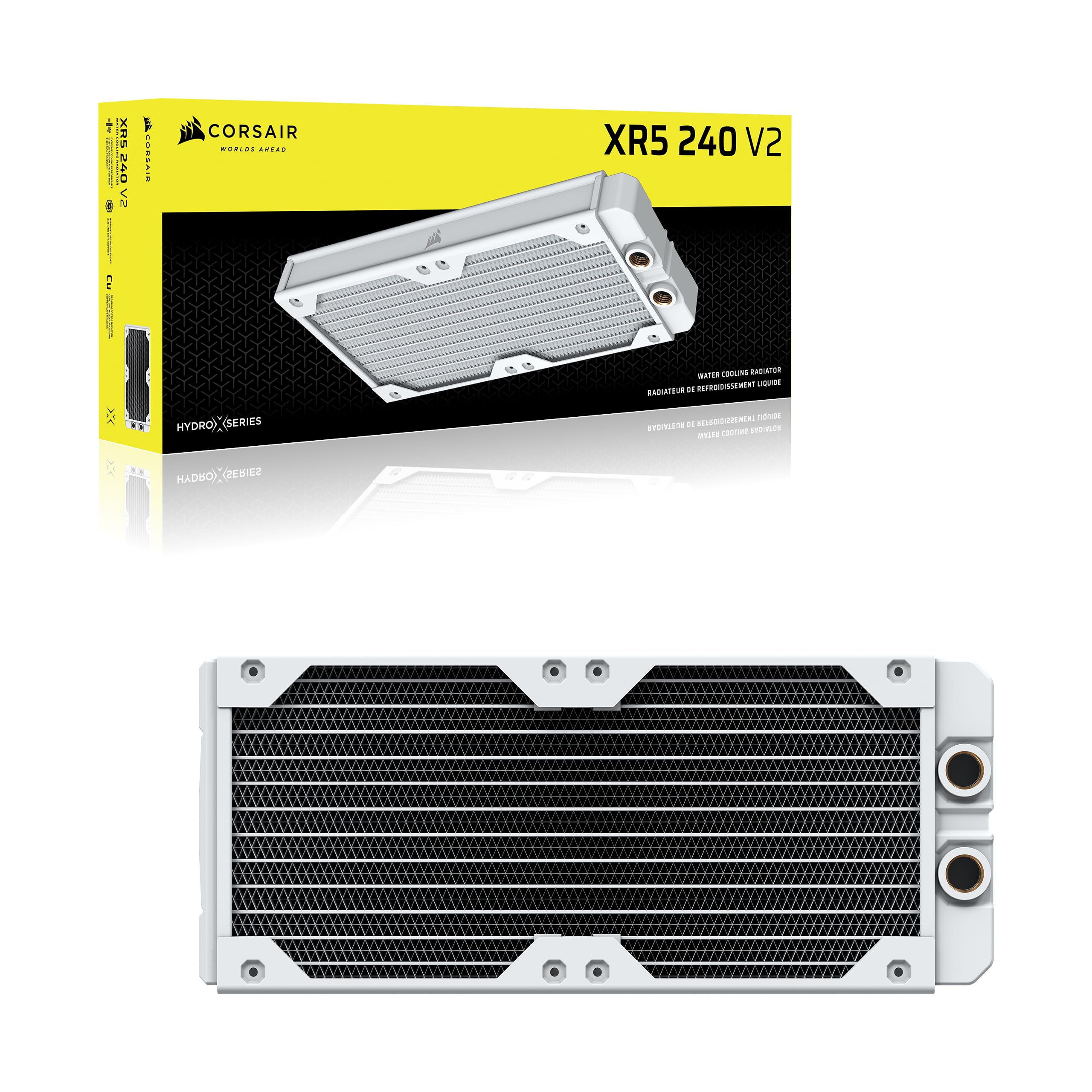 corsair-hydro-x-series-xr5-240mm-v2-radiateur-watercooling-custom-blanc-2x120mm image 7