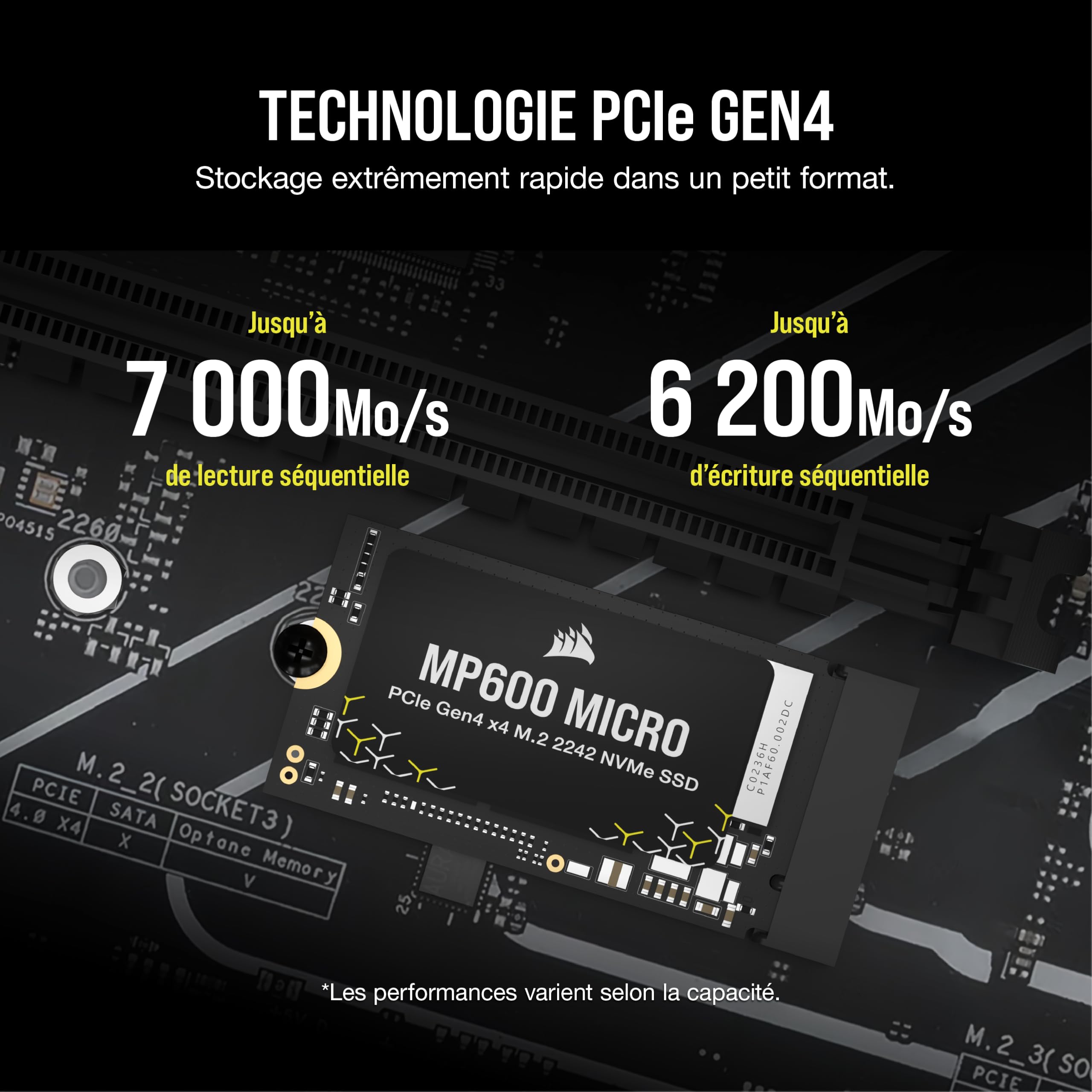 corsair-mp600-micro-1-to-m-2-2242-nvme-pcie-gen4-x4-ssd-7000-mo-s-noir image 3