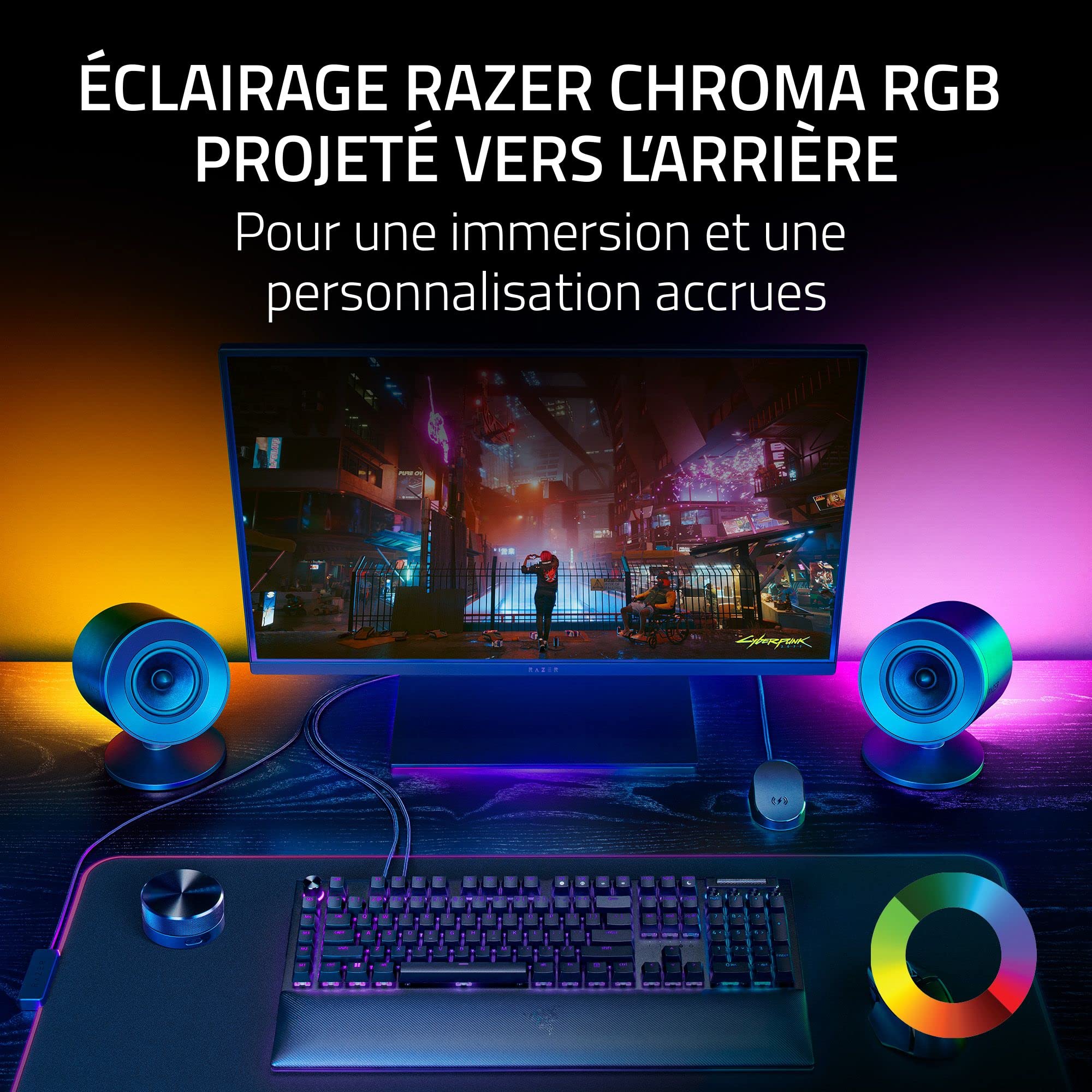 razer-nommo-v2-pro-enceintes-gaming-2-1-avec-caisson-de-basses-sans-fil-noir image 5