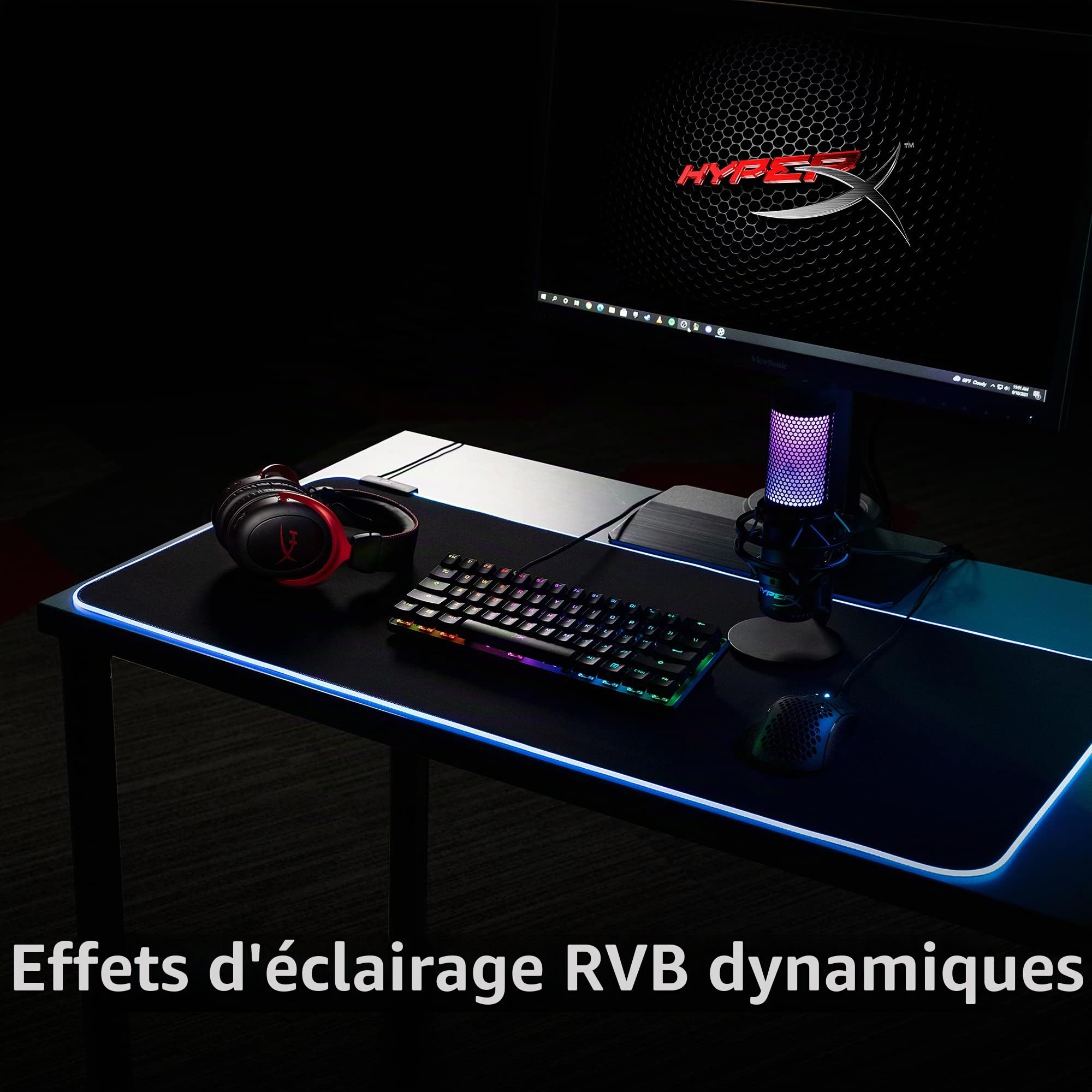 hyperx-pulsefire-mat-rgb-tapis-de-souris-gaming-rgb-xl image 2