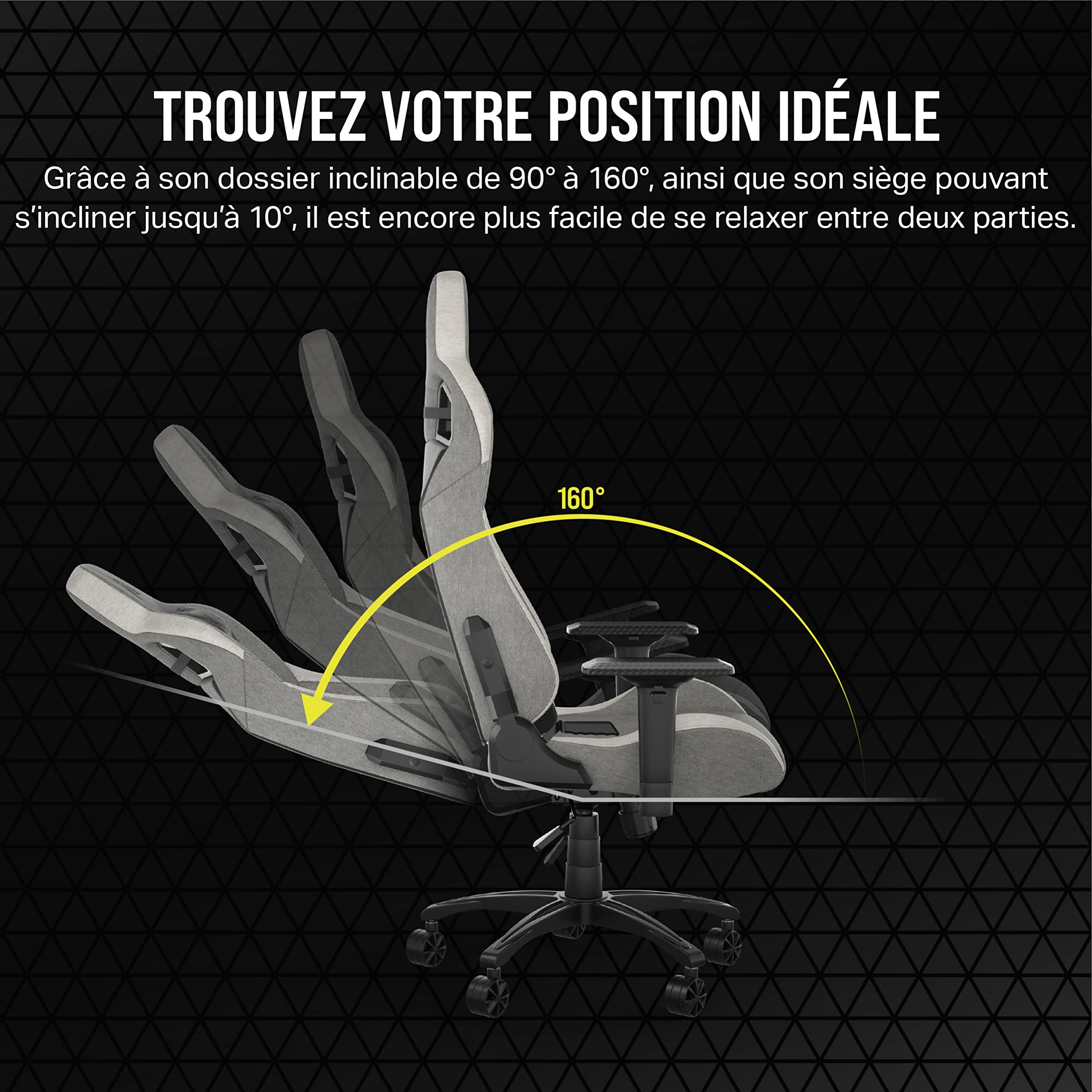 corsair-t3-rush-fabric-2023-fauteuil-gaming-tissu-gris-et-blanc image 7