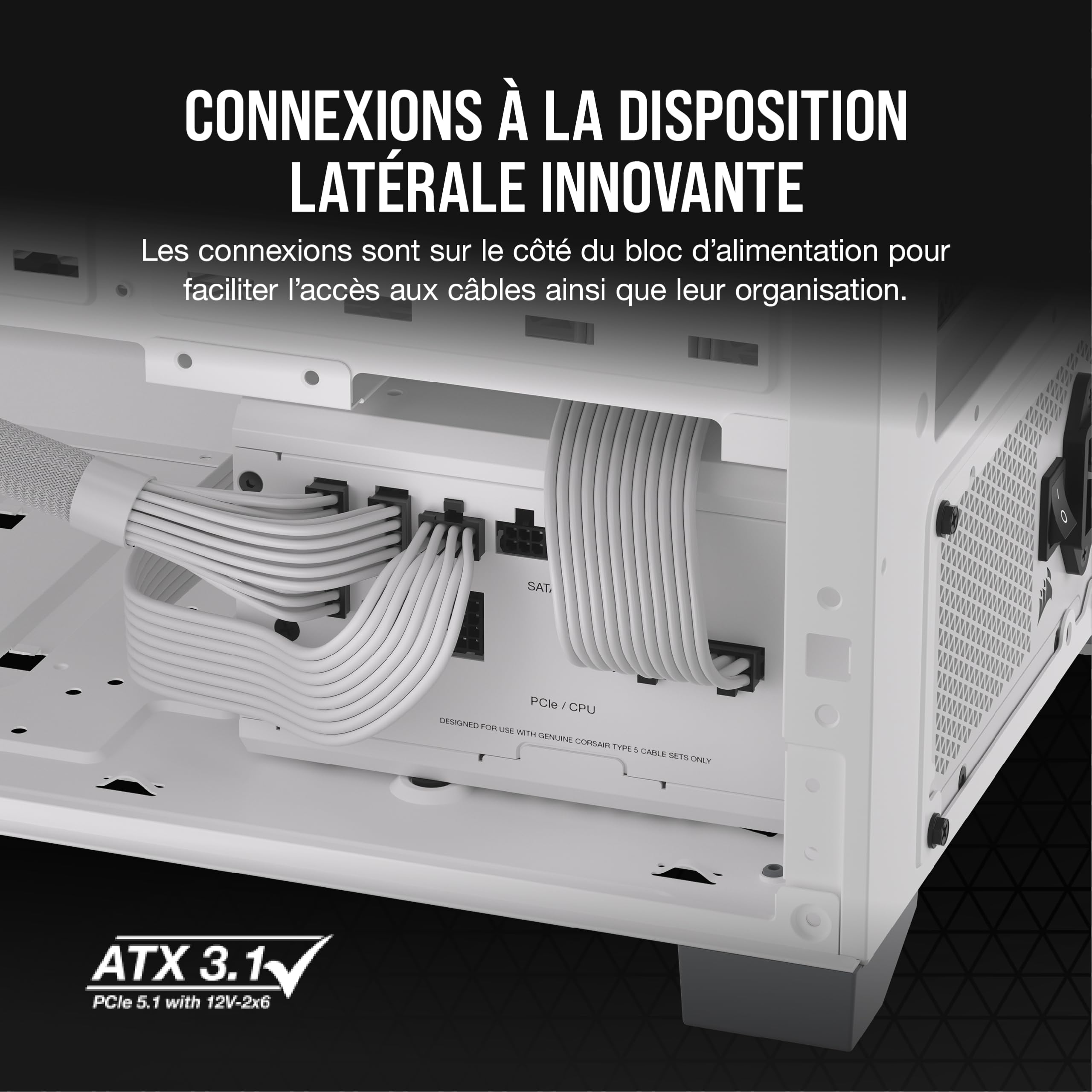 corsair-rm750x-shift-750w-alimentation-atx-modulaire-lat-rale-atx-3-1-pcie-5-1-8 image 4