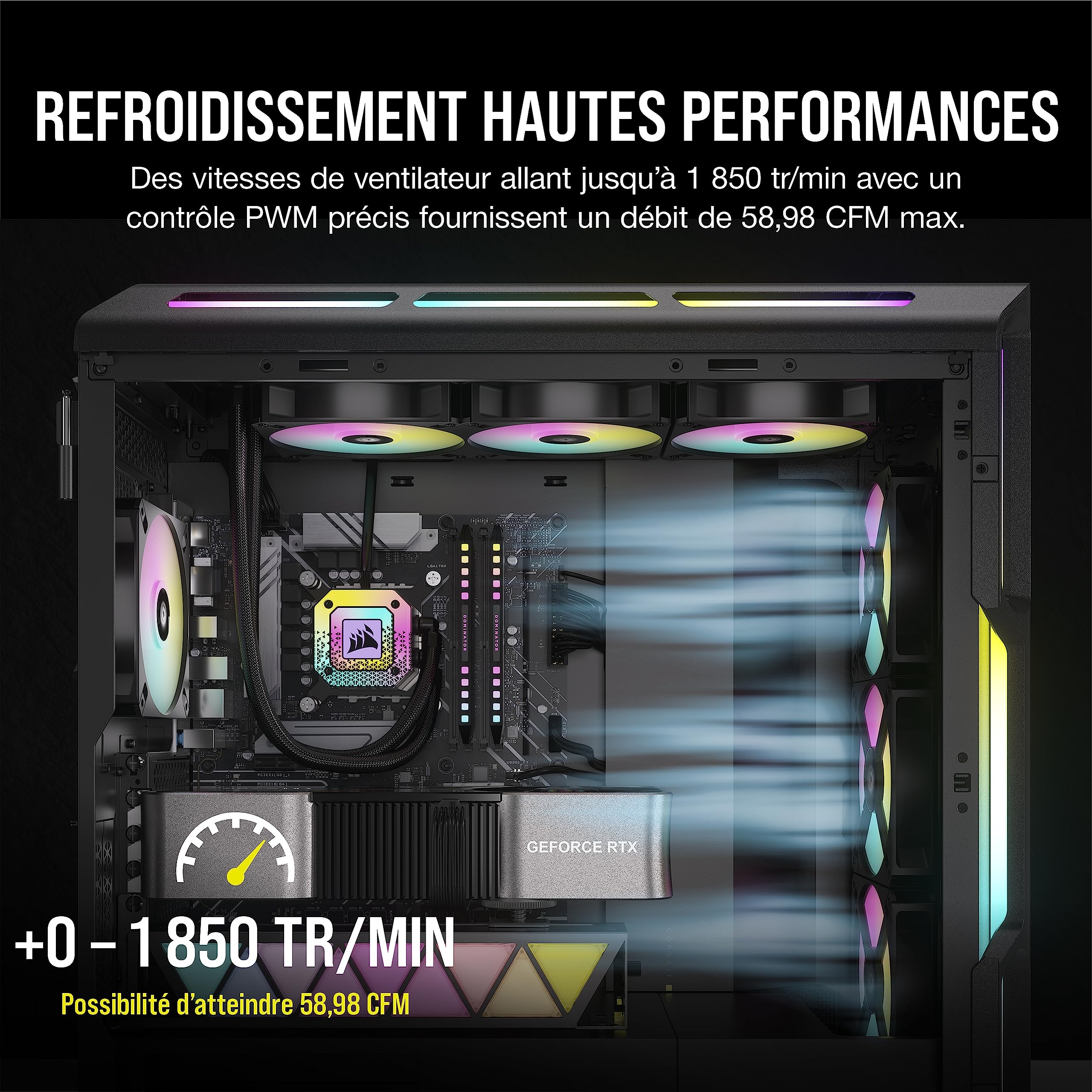 corsair-icue-ar120-rgb-digital-120mm-ventilateur-pc-pack-de-3-noir image 7