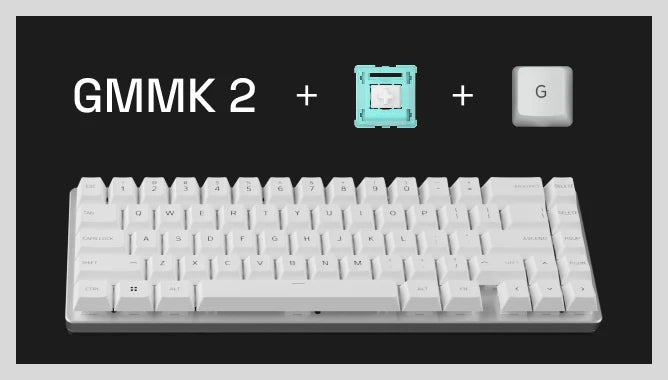 glorious-gmmk-2-65-bundle-arctic-white-clavier-barebones-switches-lynx-keycaps image 2