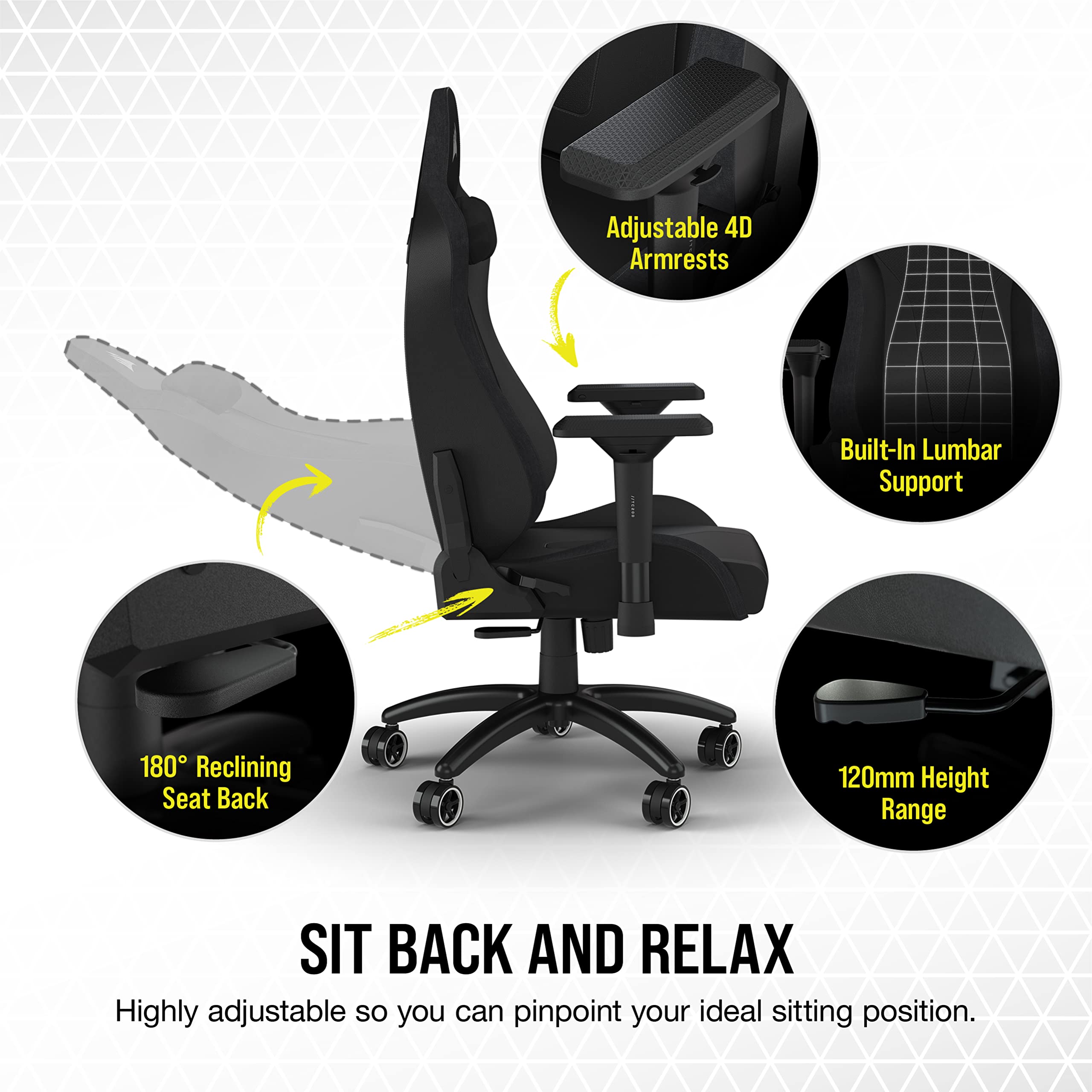 corsair-tc200-leatherette-fauteuil-gaming-similicuir-noir-noir-accoudoirs-4d image 6