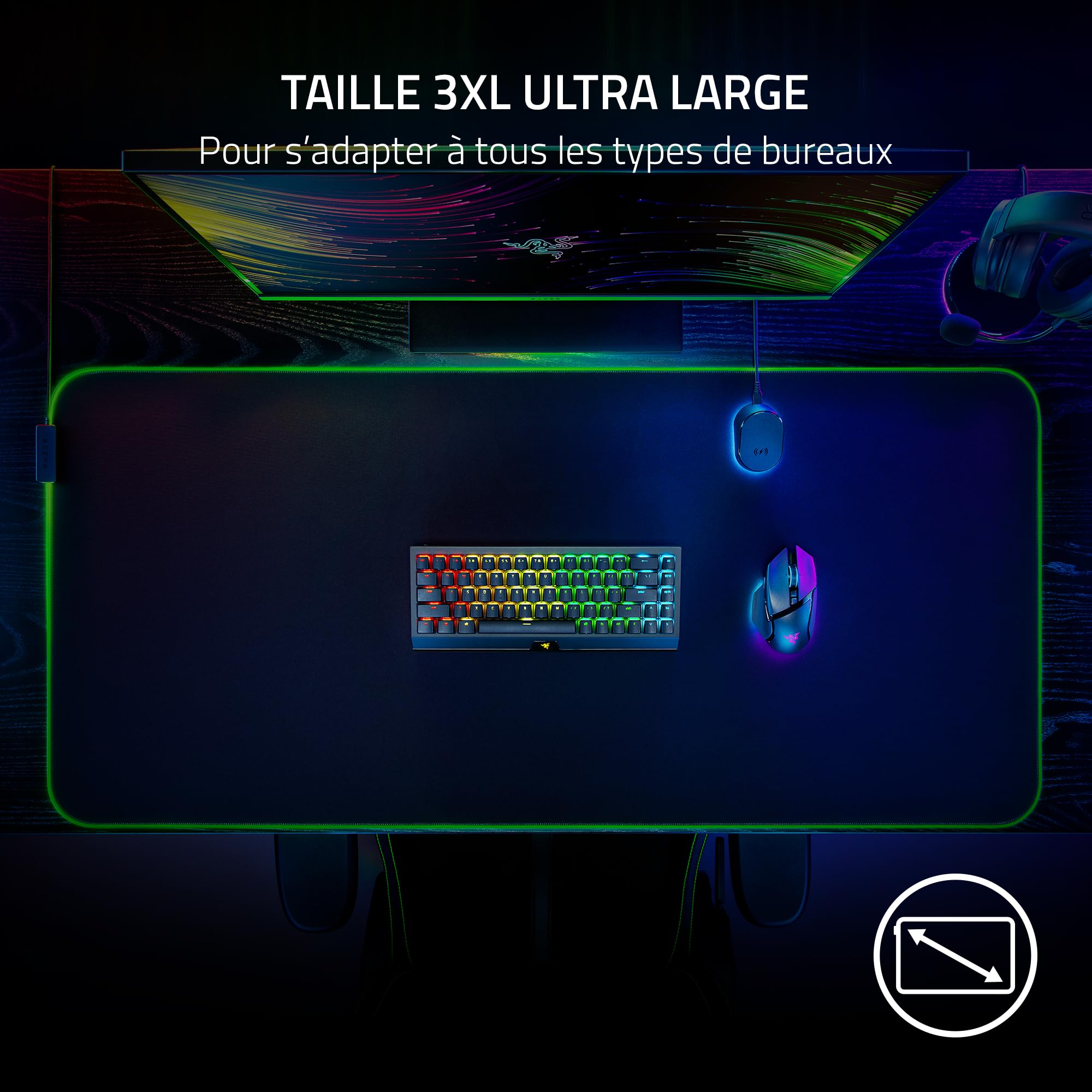 razer-goliathus-chroma-3xl-tapis-de-souris-gaming-souple-noir image 3