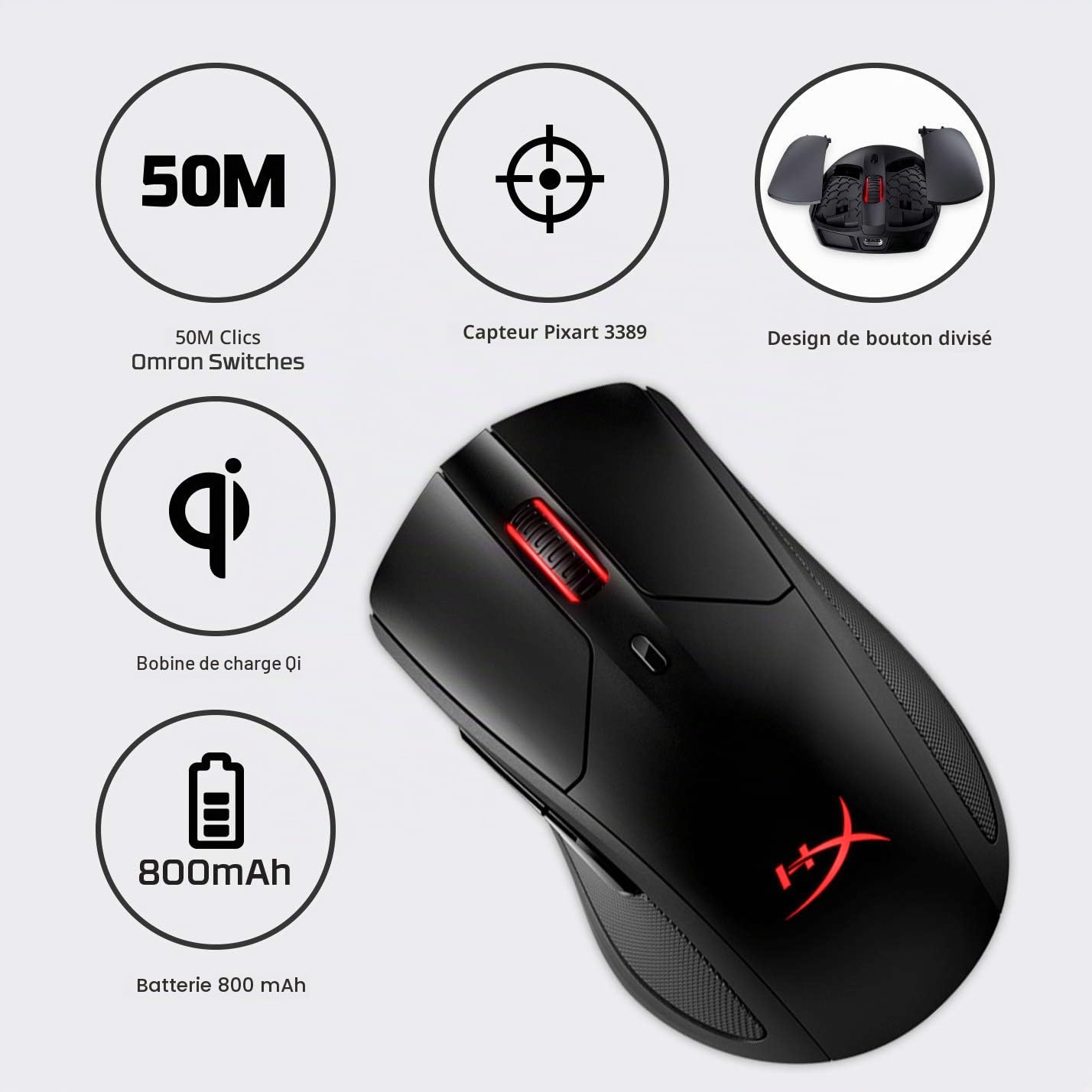hyperx-pulsefire-dart-souris-gaming-sans-fil-rgb image 6