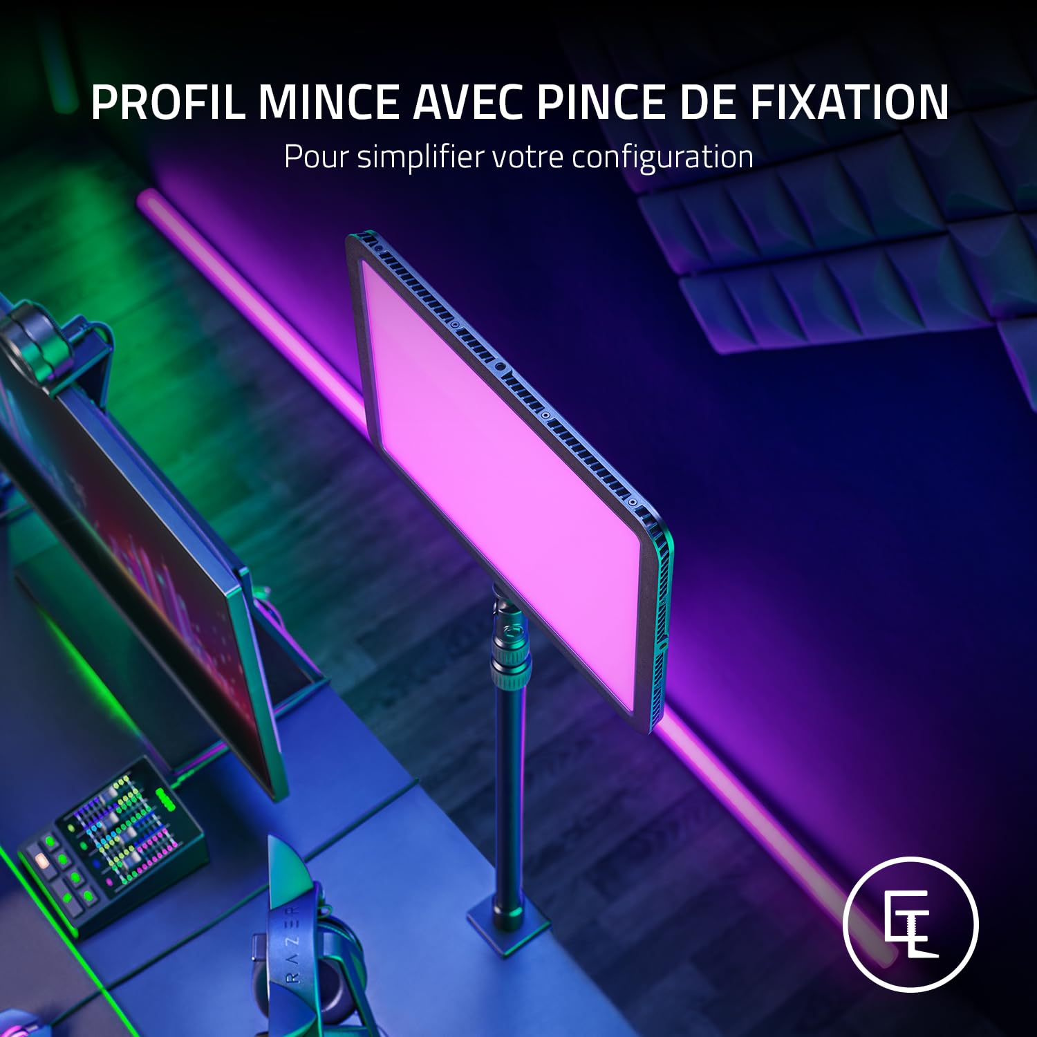 razer-key-light-chroma-panneau-led-rgb-streaming-wifi-bluetooth-noir image 7