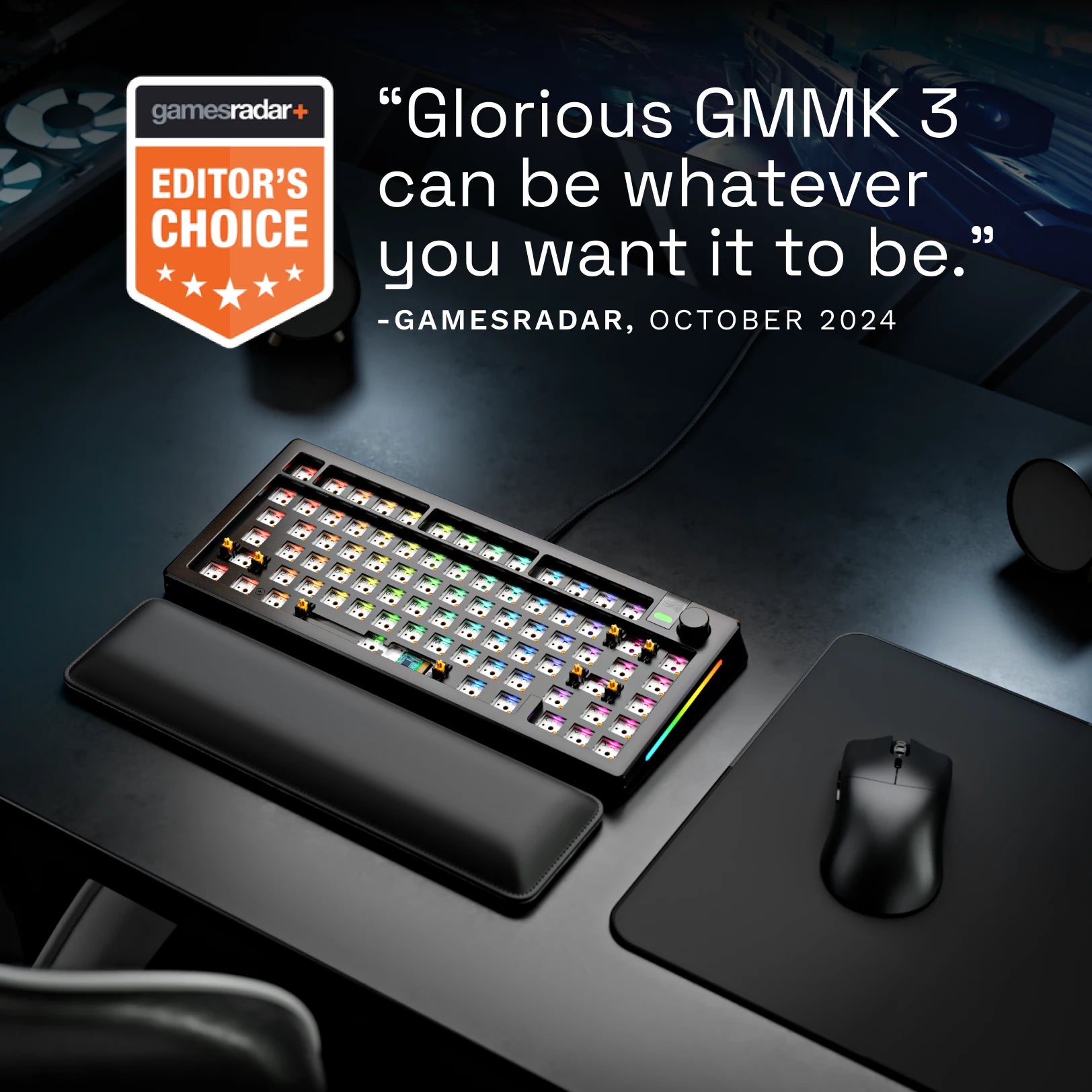glorious-gmmk-3-pro-barebones-base-clavier-gaming-personnalisable image 3