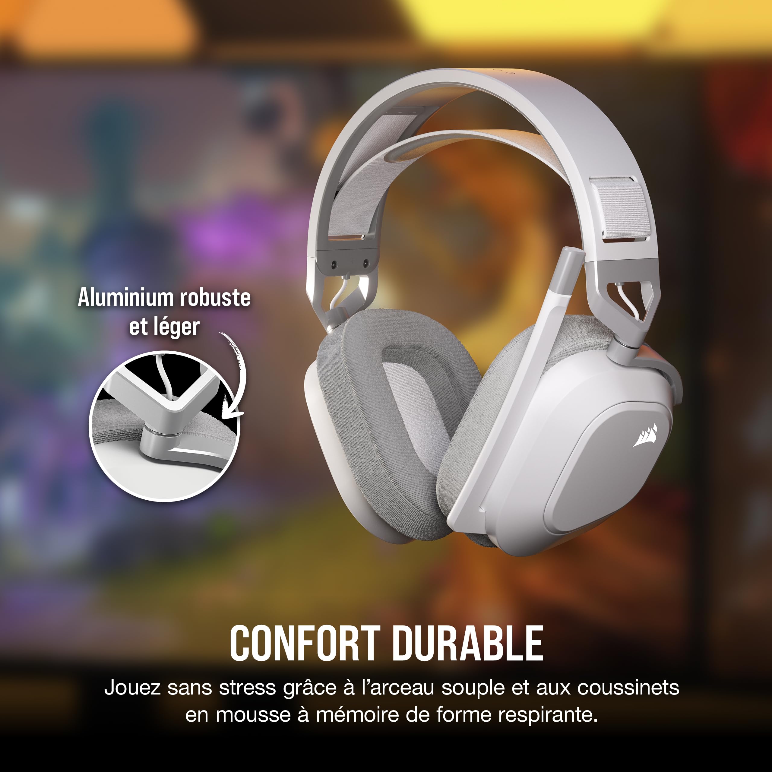 corsair-hs80-max-wireless-casque-gaming-bluetooth-dolby-atmos-blanc image 4