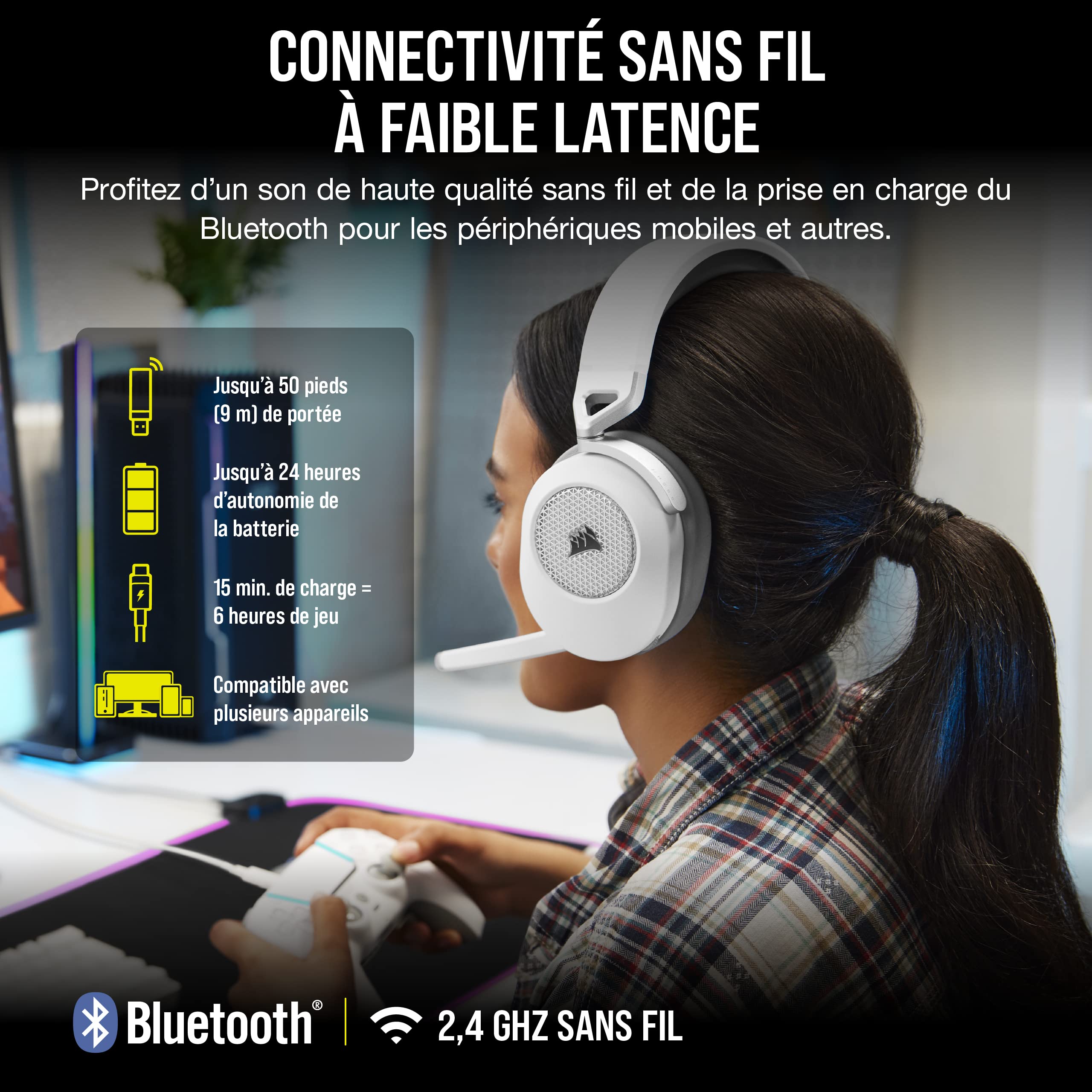 corsair-hs65-wireless-casque-gaming-blanc-2-4-ghz-dolby-7-1 image 2