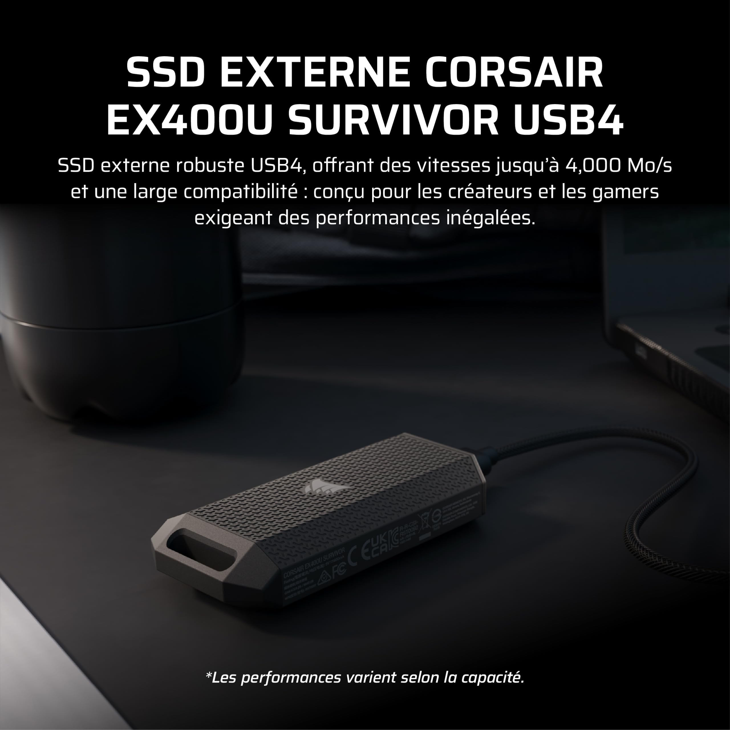 corsair-ex400u-survivor-ssd-externe-usb4-4-to-4000-mo-s-noir image 2