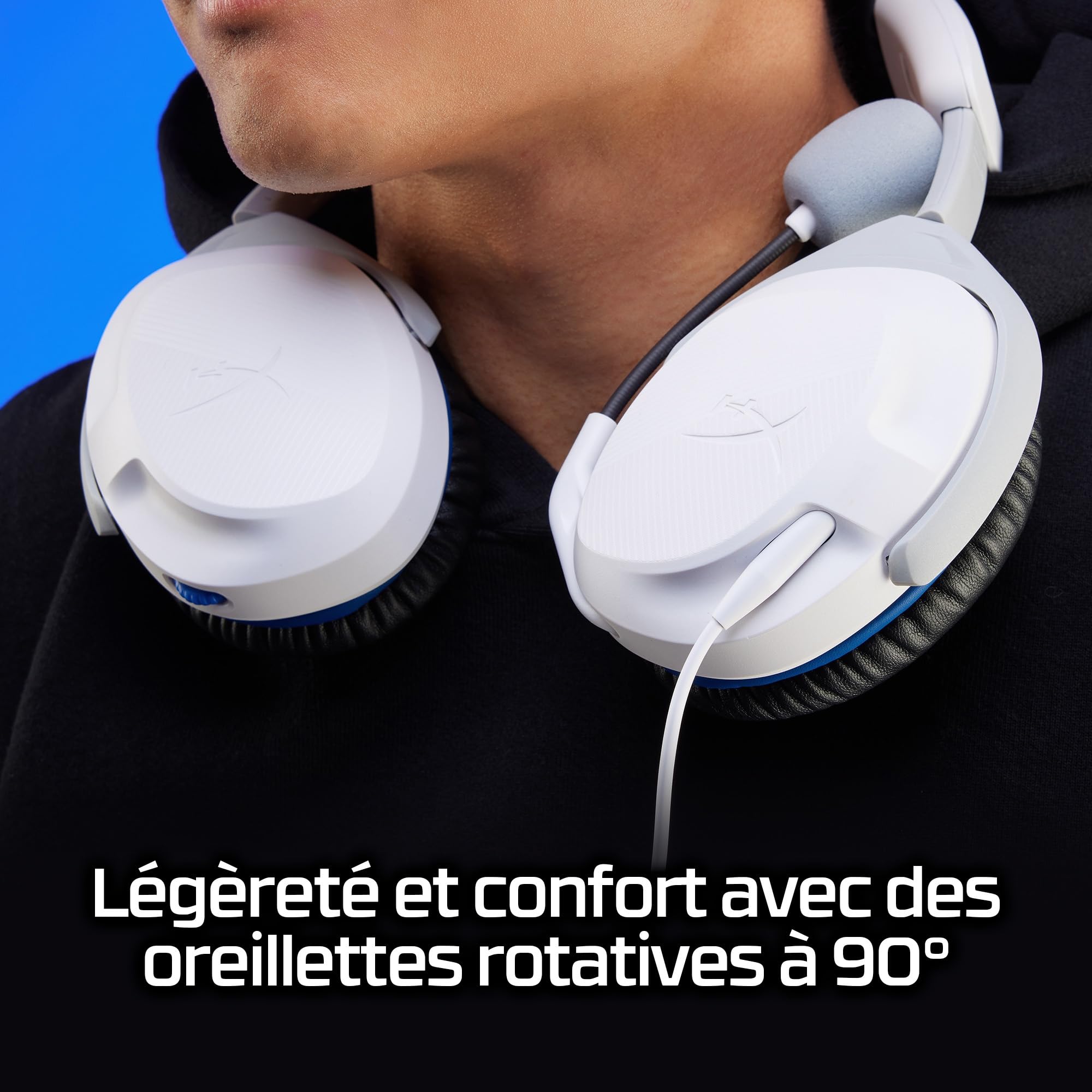 hyperx-cloud-stinger-2-pour-playstation-casque-gaming-filaire-blanc-et-bleu image 7