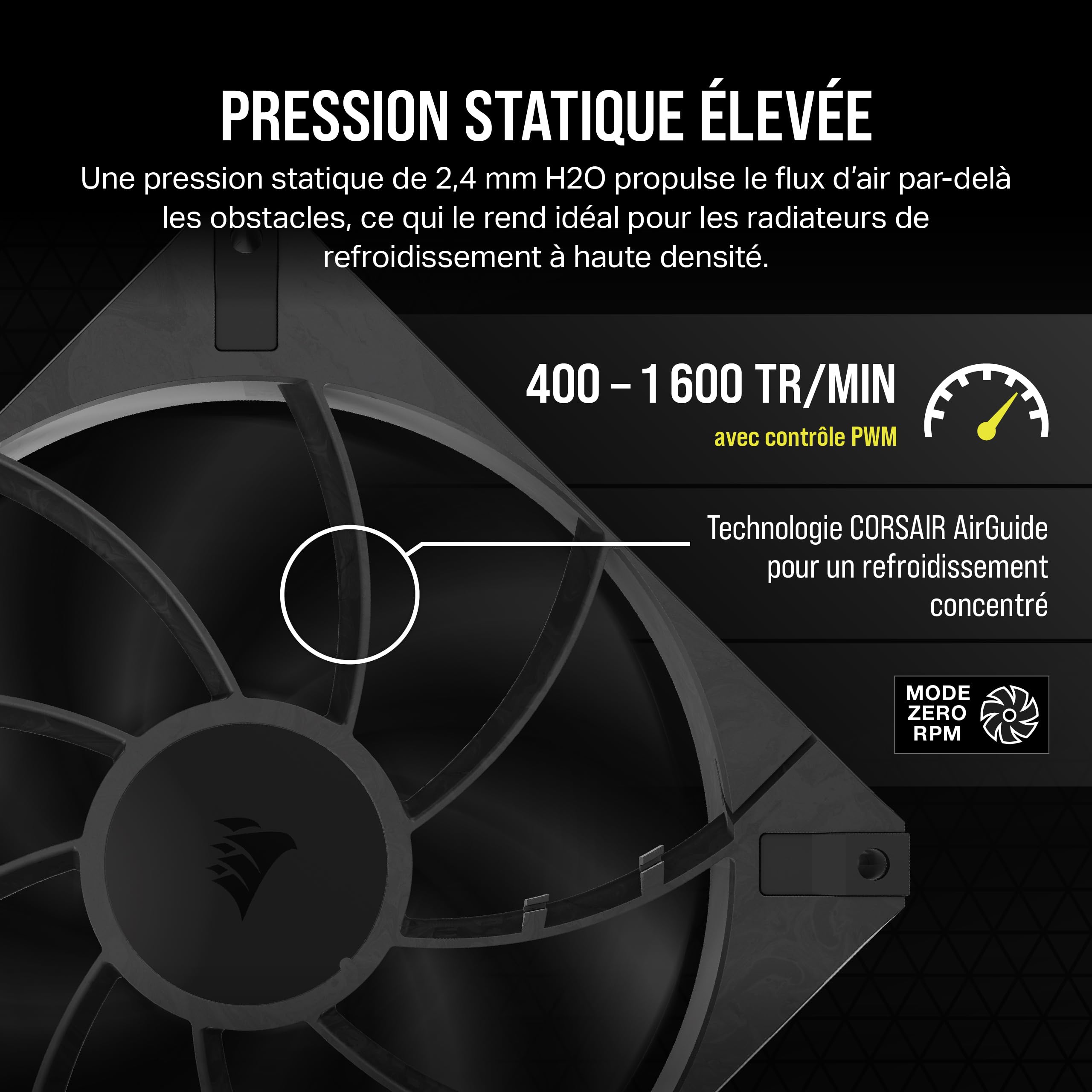 corsair-rs140-max-pwm-ventilateur-bo-tier-140-mm-pais-30-mm-noir image 4