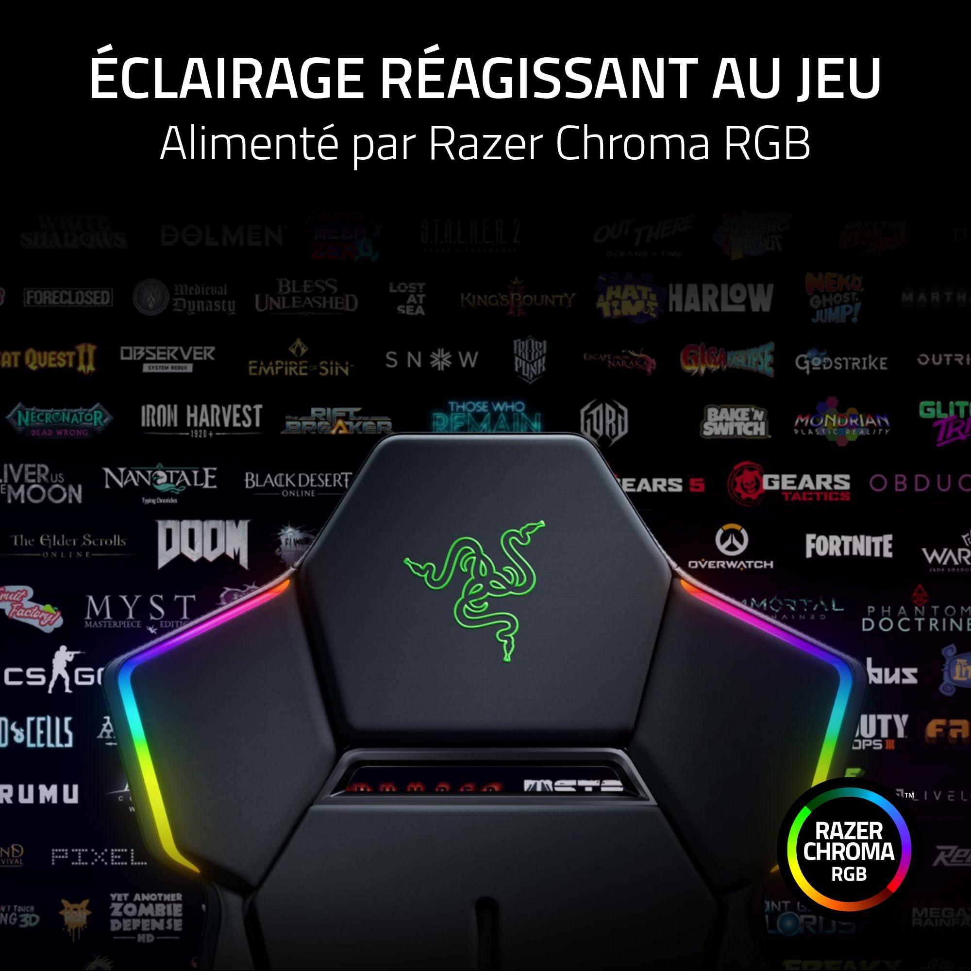 razer-soma-chroma-fauteuil-gaming-rgb-sans-fil-inclinable-155-noir image 2