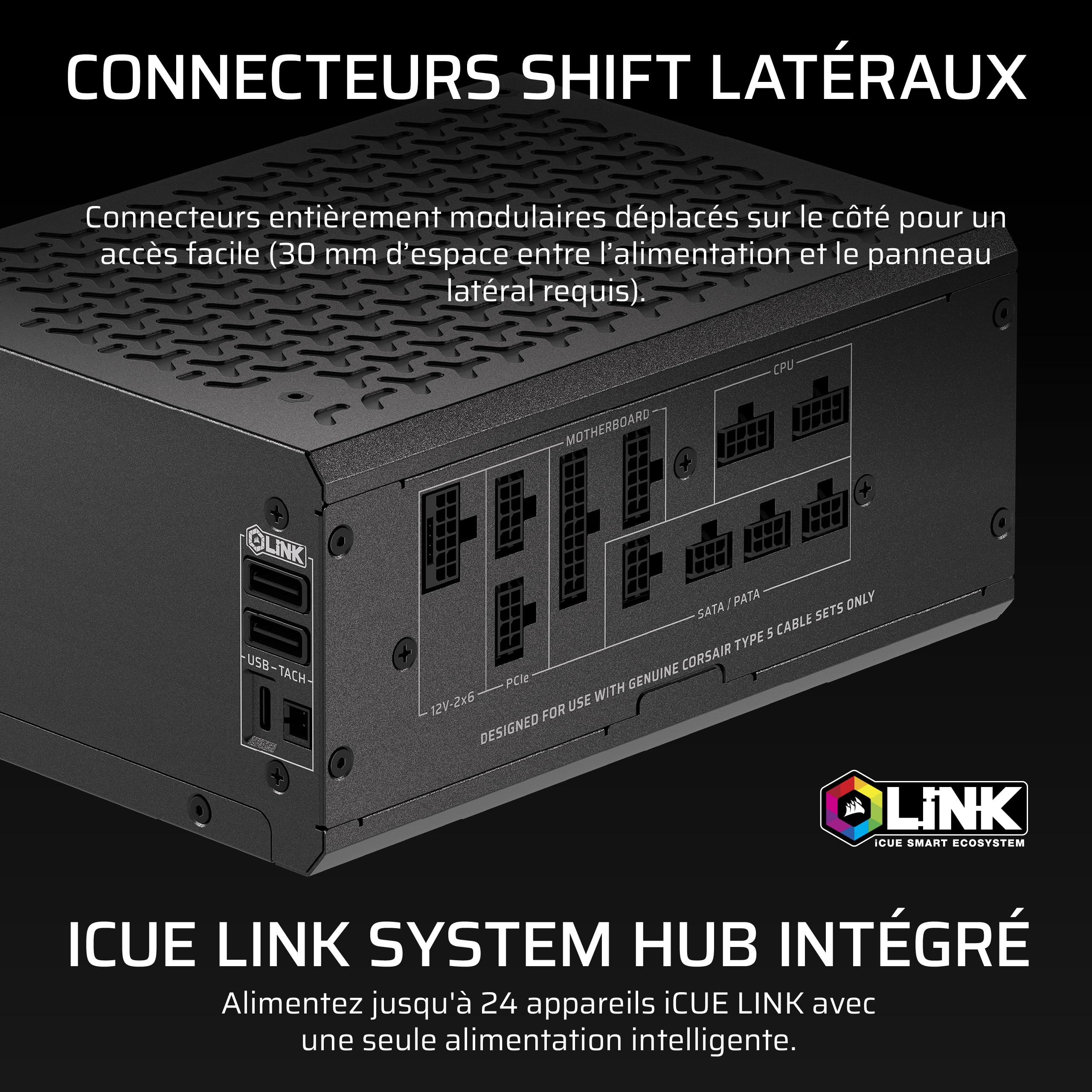corsair-hx1200i-shift-alimentation-1200w-modulaire-platinum-atx-3-1 image 4