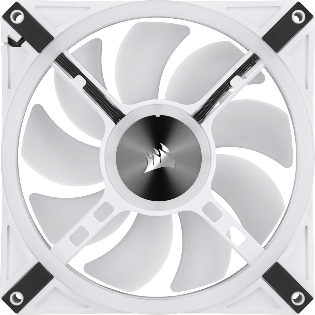 corsair-icue-ql140-rgb-ventilateur-pwm-140-mm-kit-de-2-lighting-node-core-blanc image 6