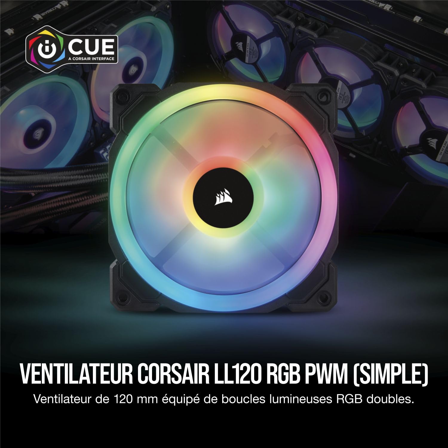 corsair-ll120-rgb-ventilateur-bo-tier-120mm-dual-light-loop-pwm image 2