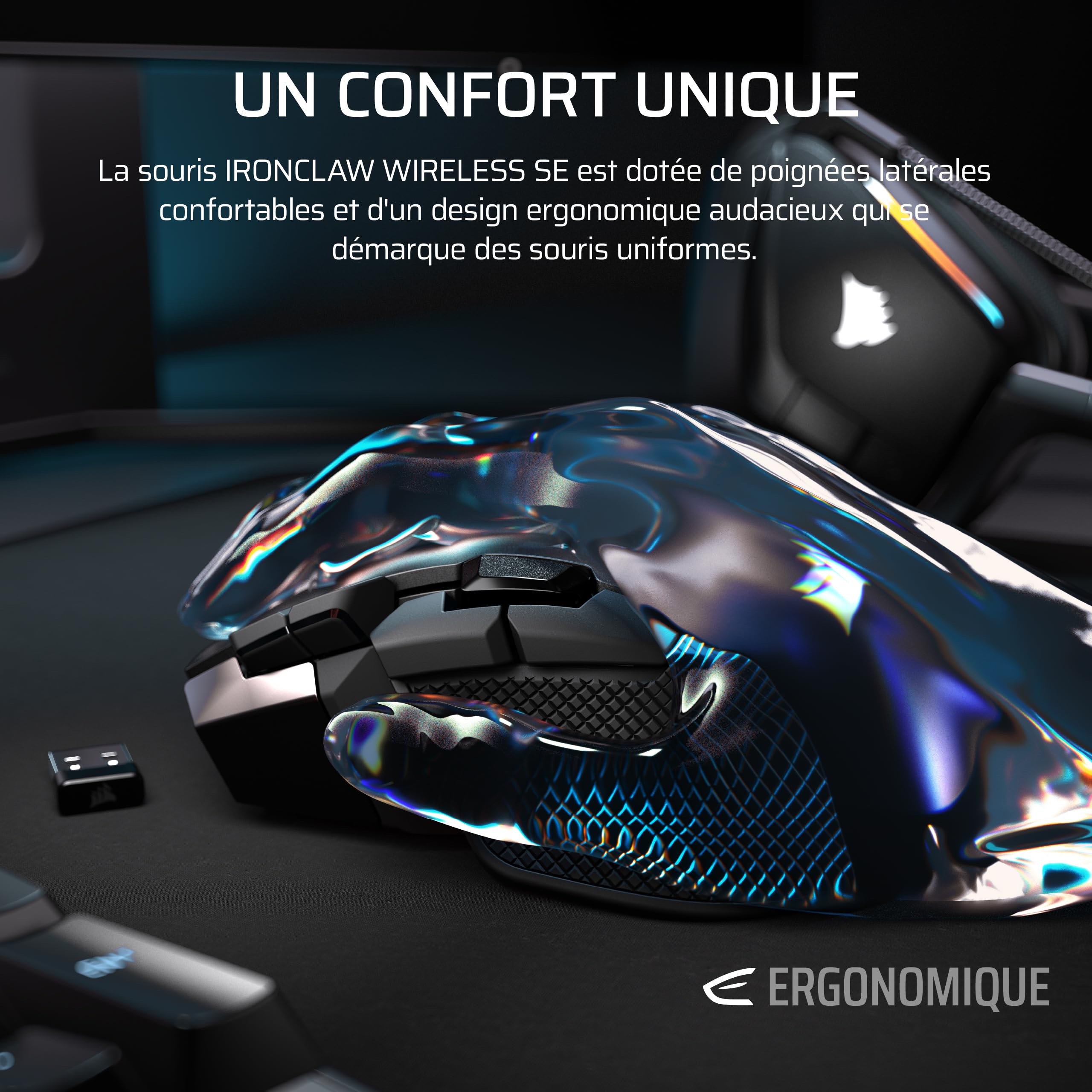 corsair-ironclaw-wireless-se-2026-souris-gaming-noir-26000-dpi-ergonomique image 3