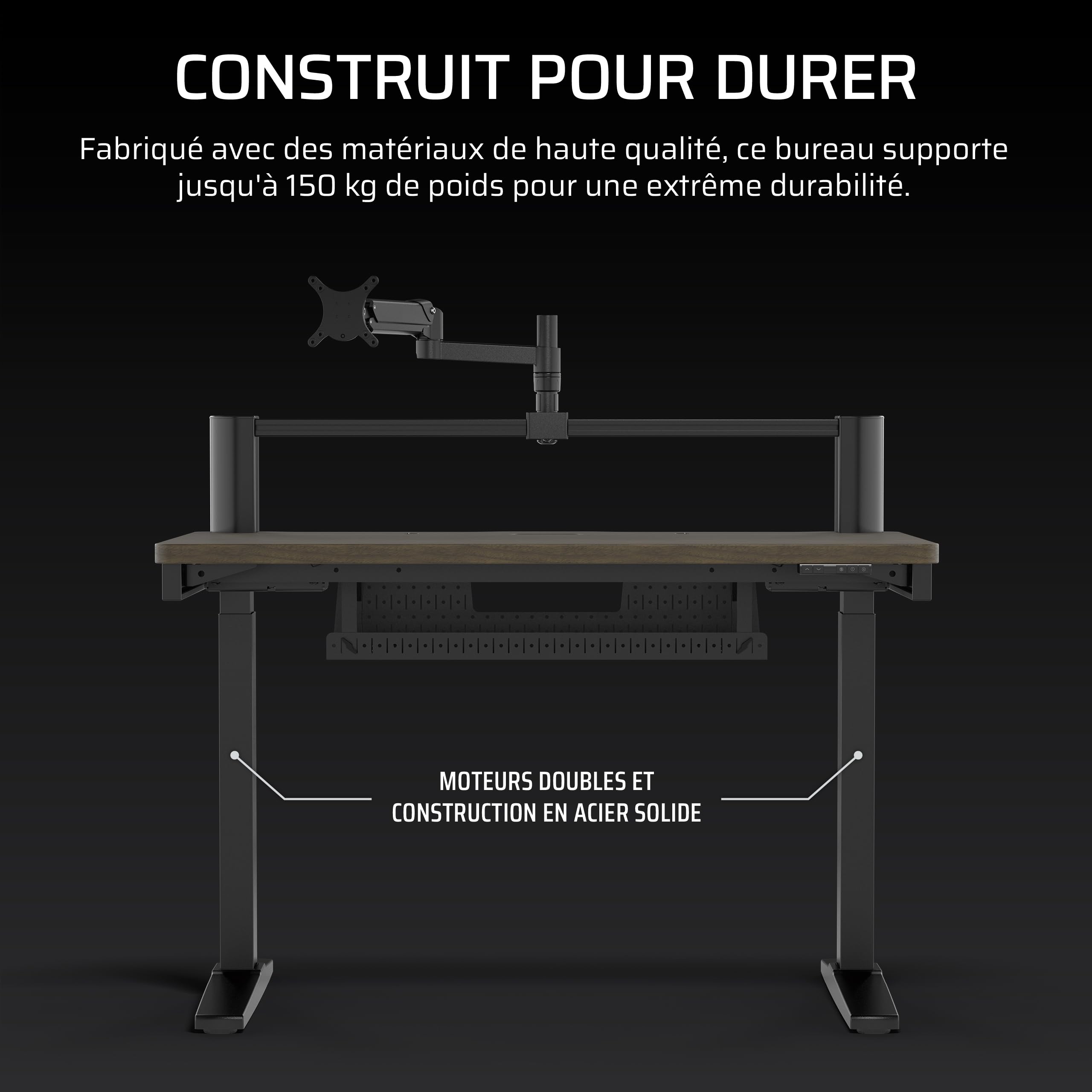 corsair-platform-4-elevate-bureau-gaming-lectrique-120x76-cm-noyer-fonc-bras-cra image 8