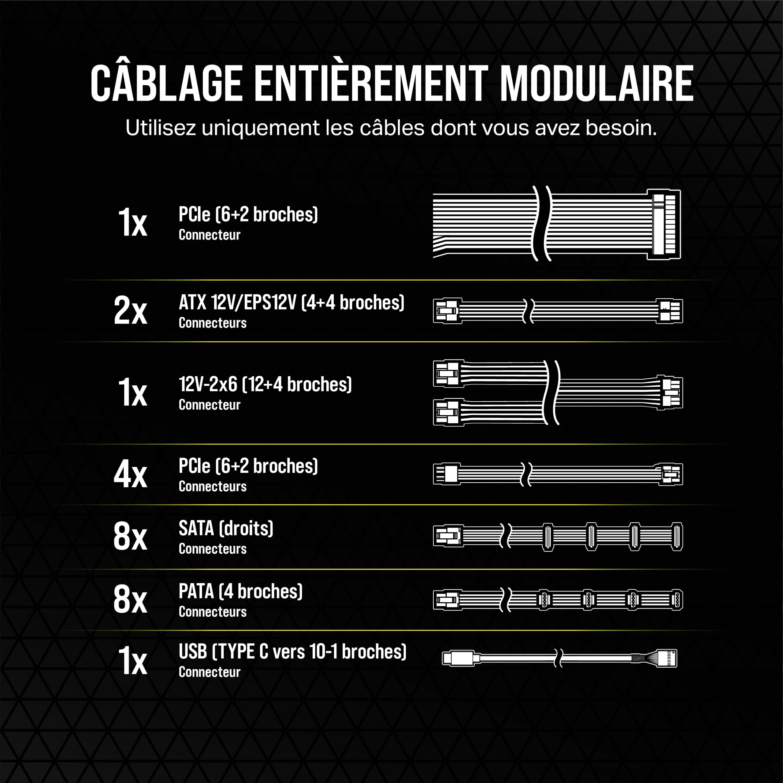 corsair-hx1200i-alimentation-pc-atx-1200w-80-plus-platinum-modulaire image 6