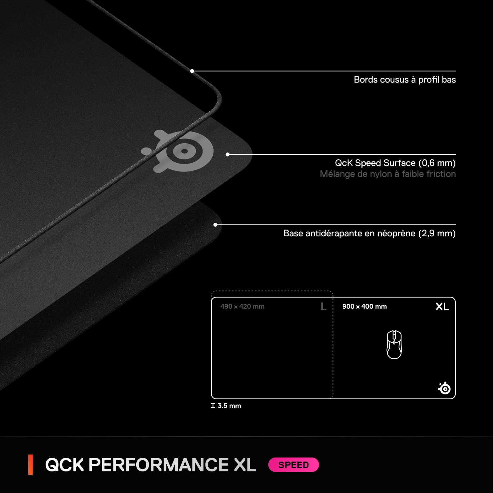 steelseries-qck-xl-performance-speed-tapis-de-souris-gaming-900-x-400-mm-noir image 7