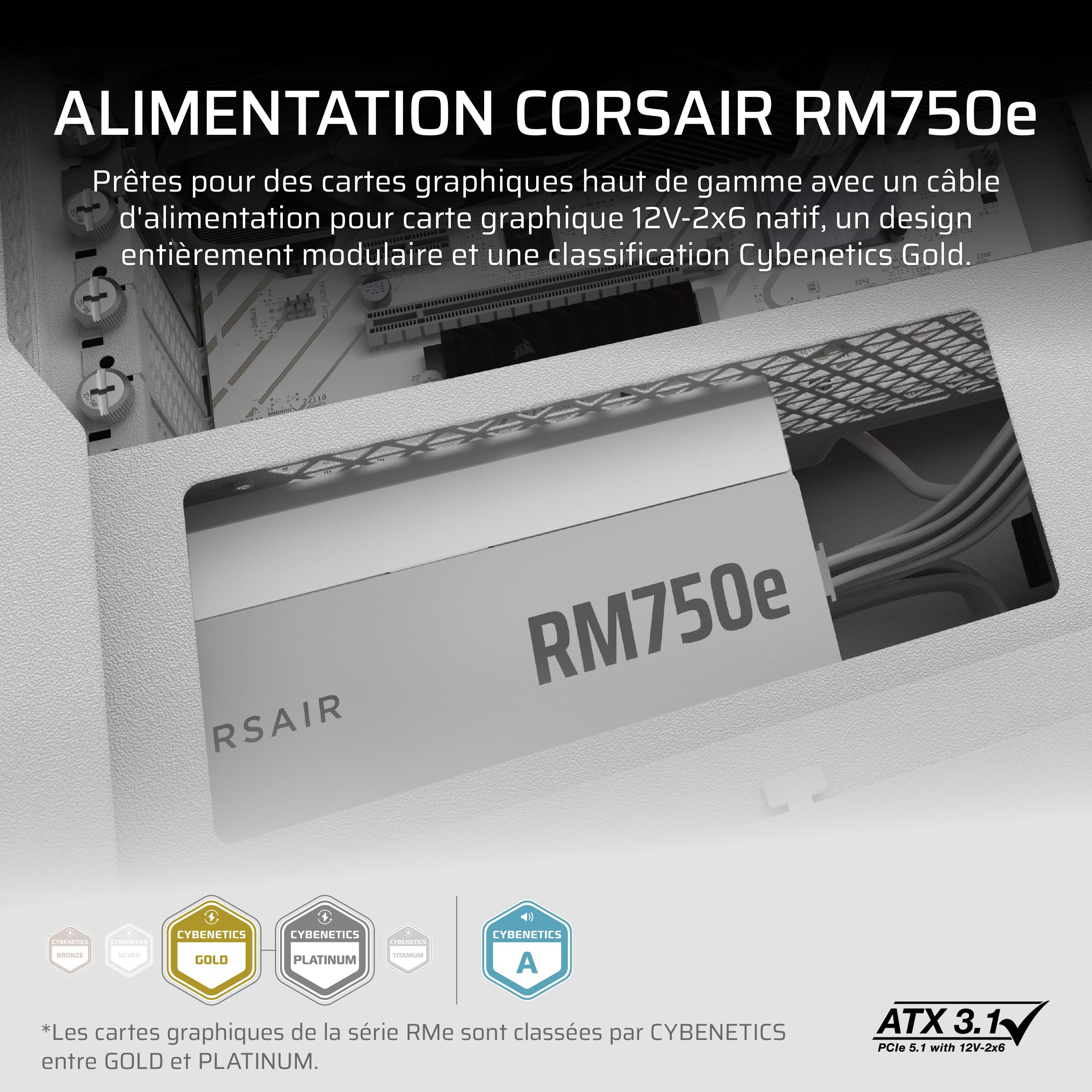 corsair-rm750e-2025-alimentation-atx-750w-enti-rement-modulaire-blanc image 2