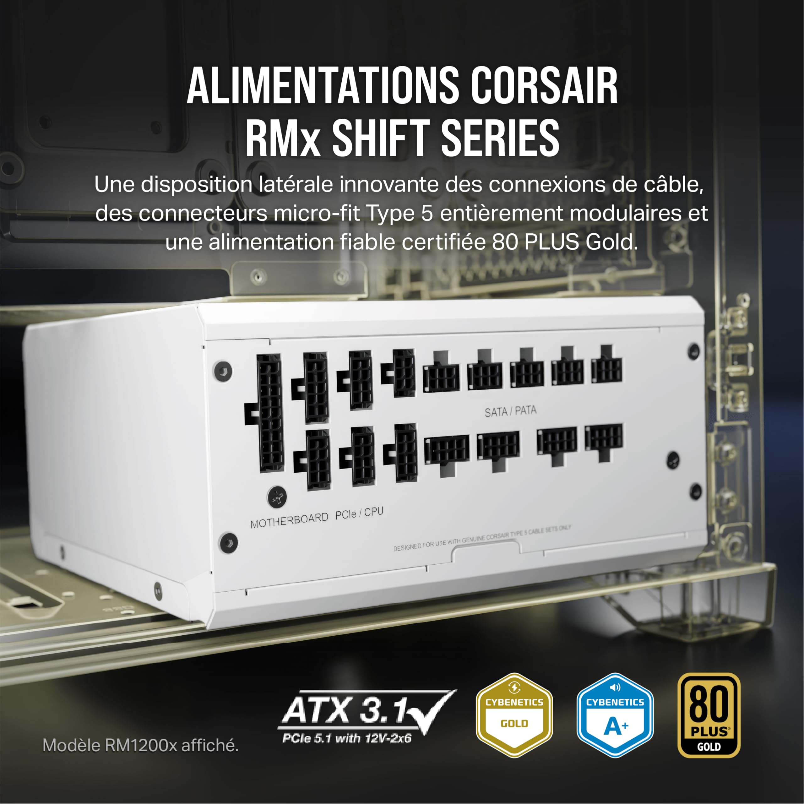 corsair-rm750x-shift-750w-alimentation-atx-modulaire-lat-rale-atx-3-1-pcie-5-1-8 image 2