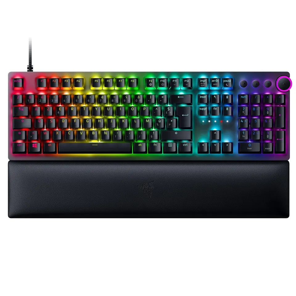 razer-huntsman-v2-switches-violets-clavier-gamer-optique-azerty-pbt-noir image 1