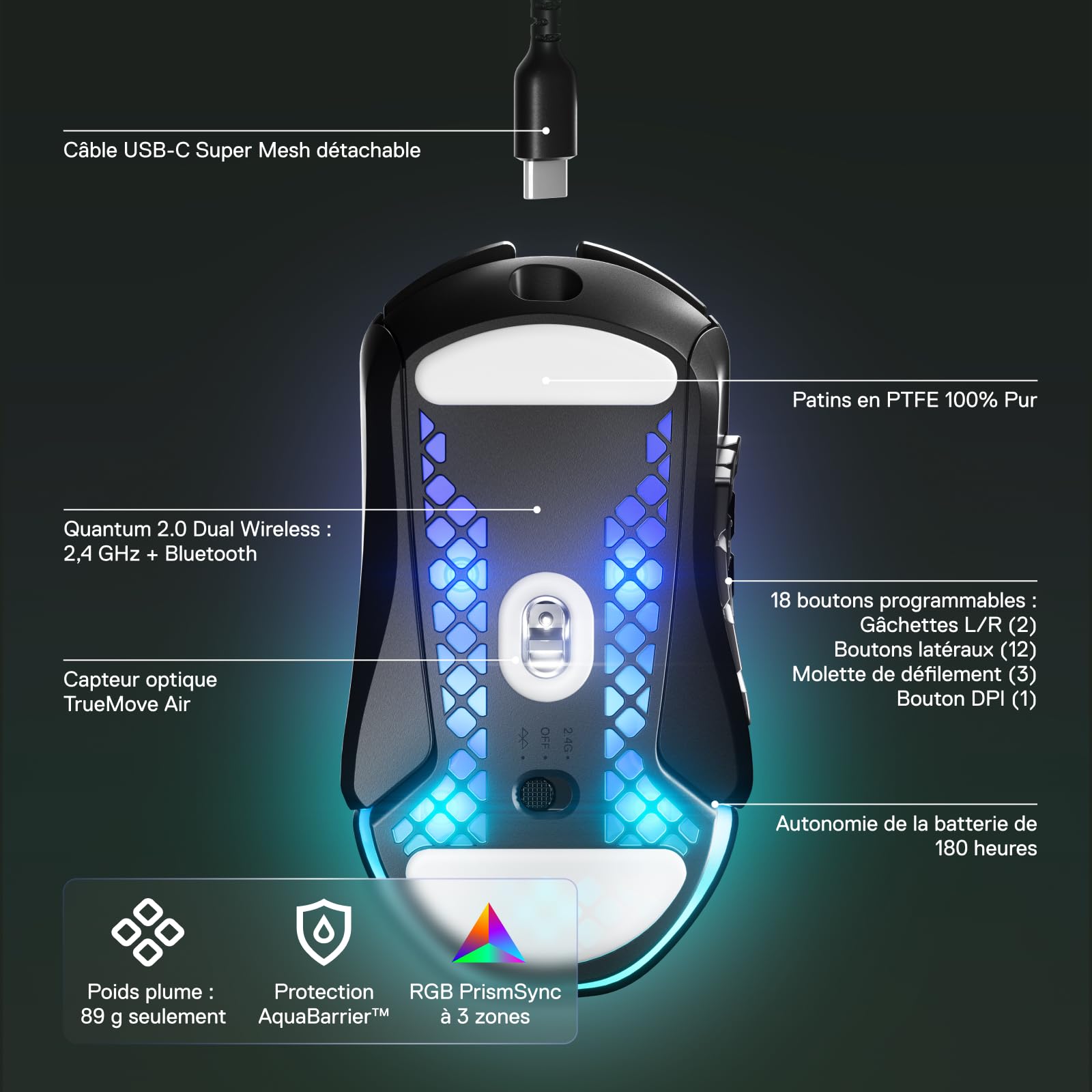 steelseries-aerox-9-wireless-souris-mmo-89g-18-boutons image 4