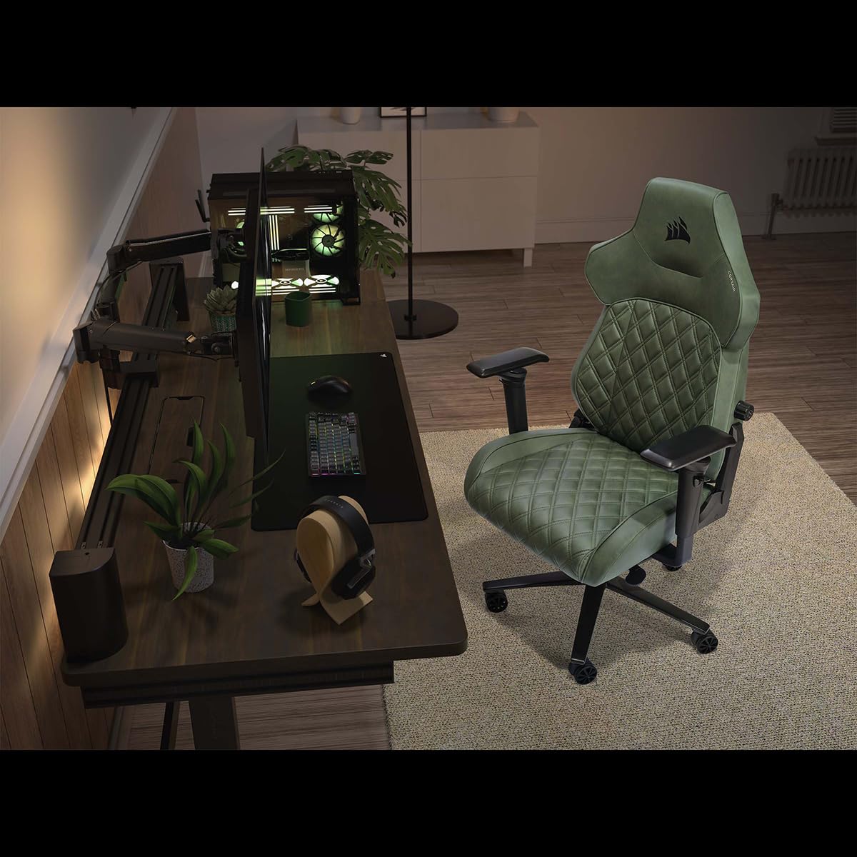 corsair-tc500-luxe-fauteuil-gaming-tissu-respirant-large-sherwood image 2